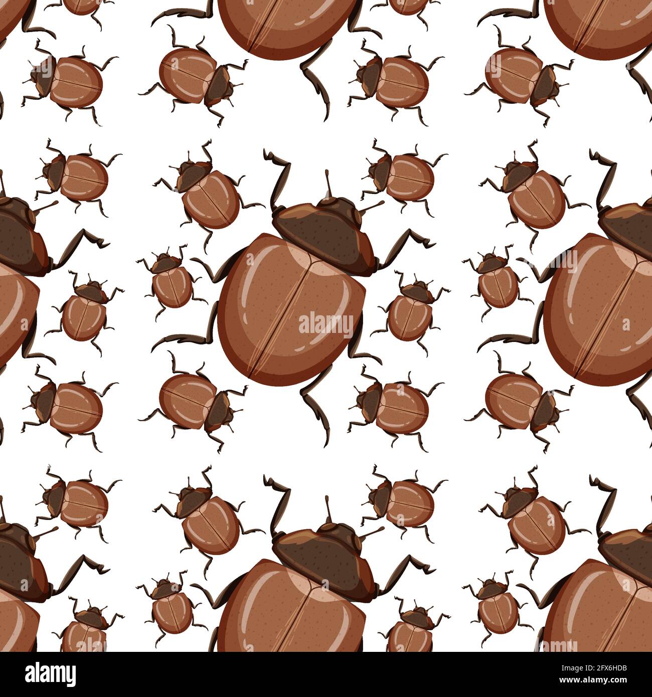 Beetle insect seamless background illustration Stock Vector Image & Art ...