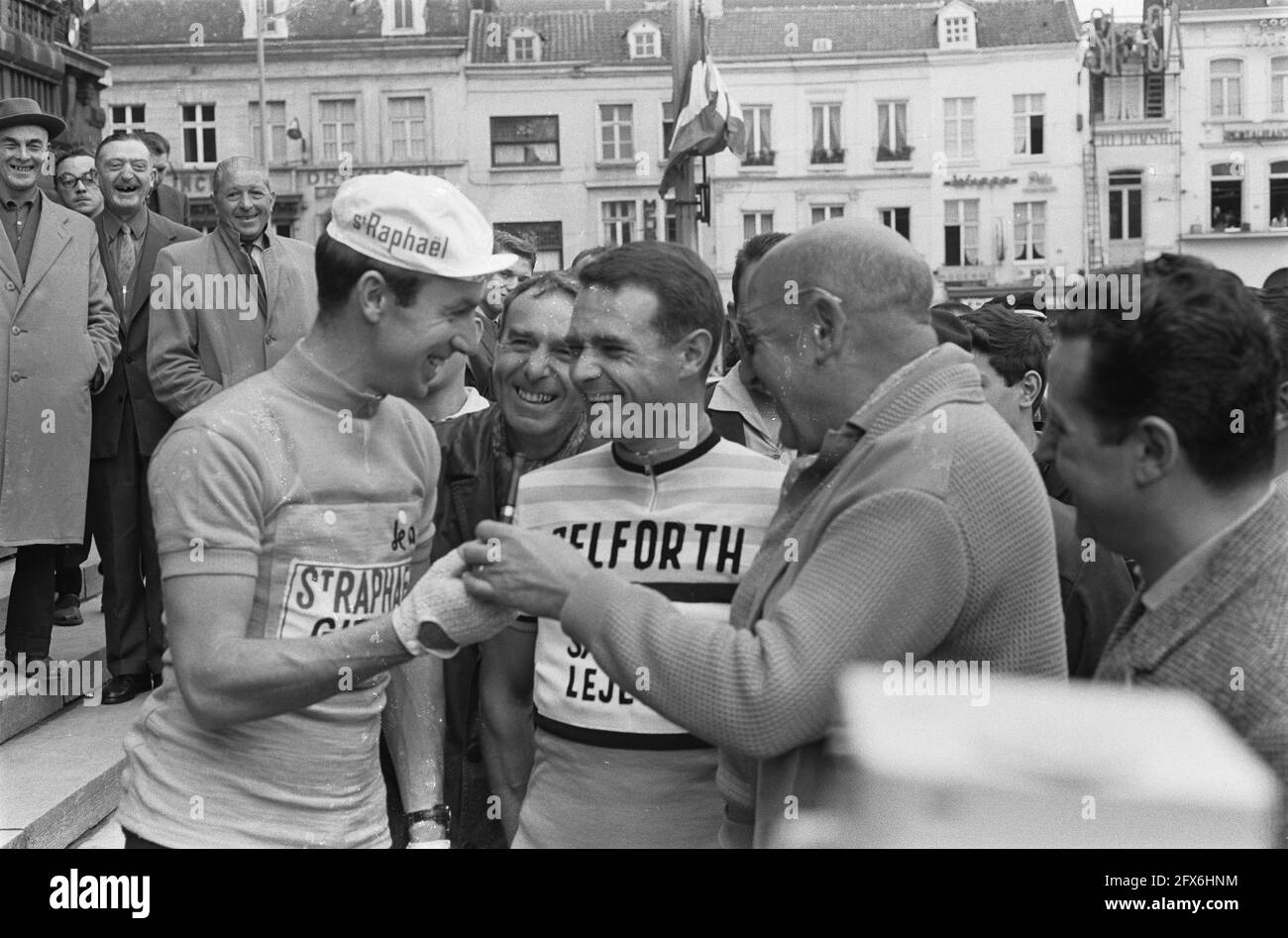 Ab Geldermans and Henry Anglade, Tour de France 1963, The Netherlands, 20th century press agency photo, news to remember, documentary, historic photography 1945-1990, visual stories, human history of the Twentieth Century, capturing moments in time Stock Photo