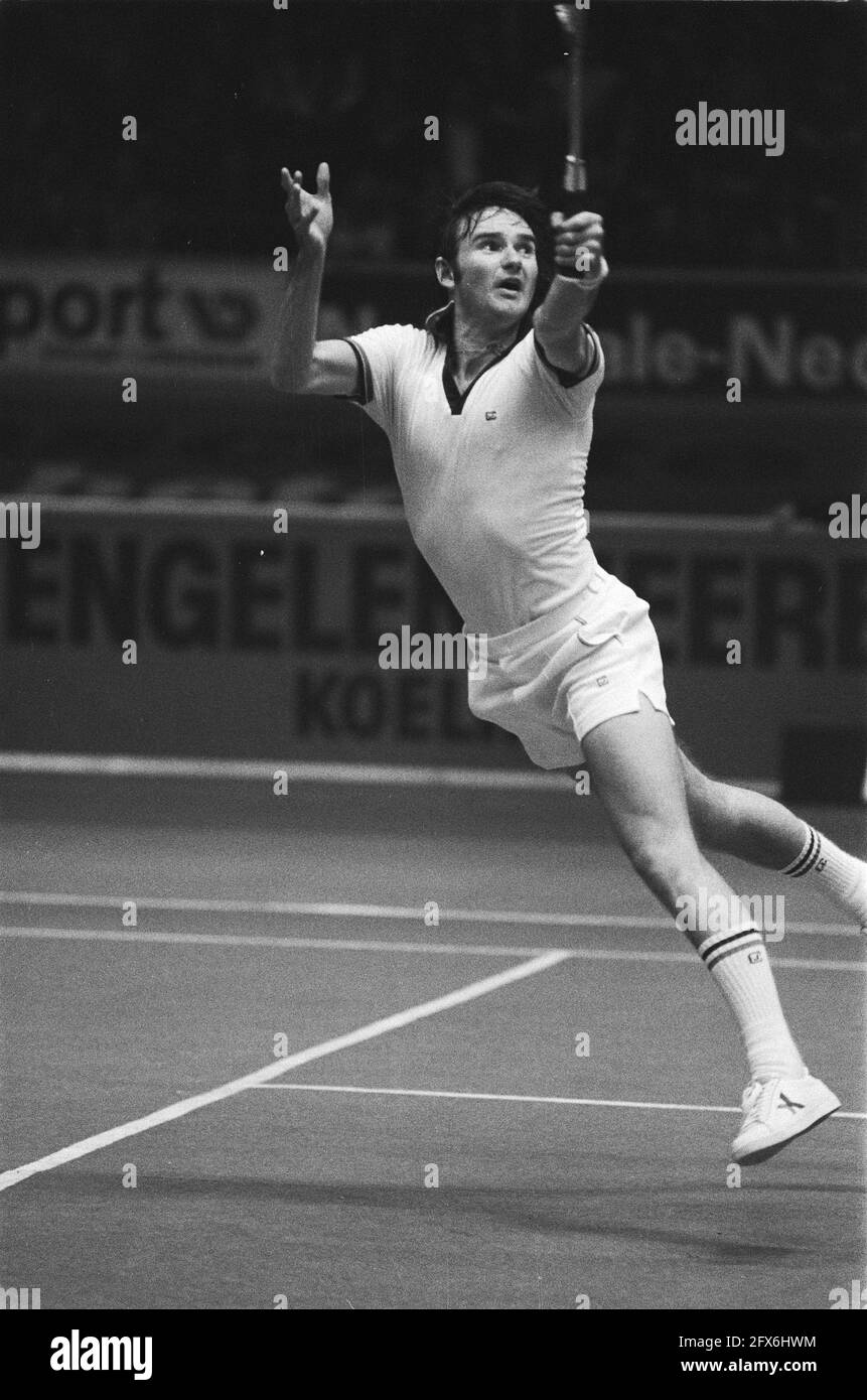 ABN tennis tournament in Rotterdam; Jimmy Corners in action, April 5, 1978,  tennis, The Netherlands, 20th century press agency photo, news to remember,  documentary, historic photography 1945-1990, visual stories, human history  of