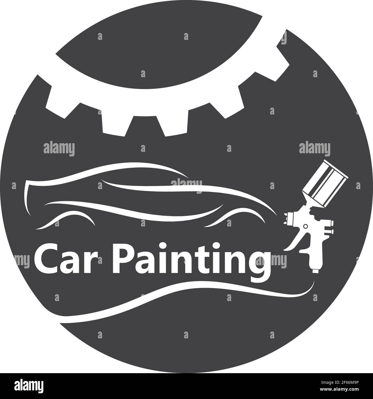 Car Painting Logo With Spray Gun And Unique Colorful Vehicle Concept 18 -  Crella