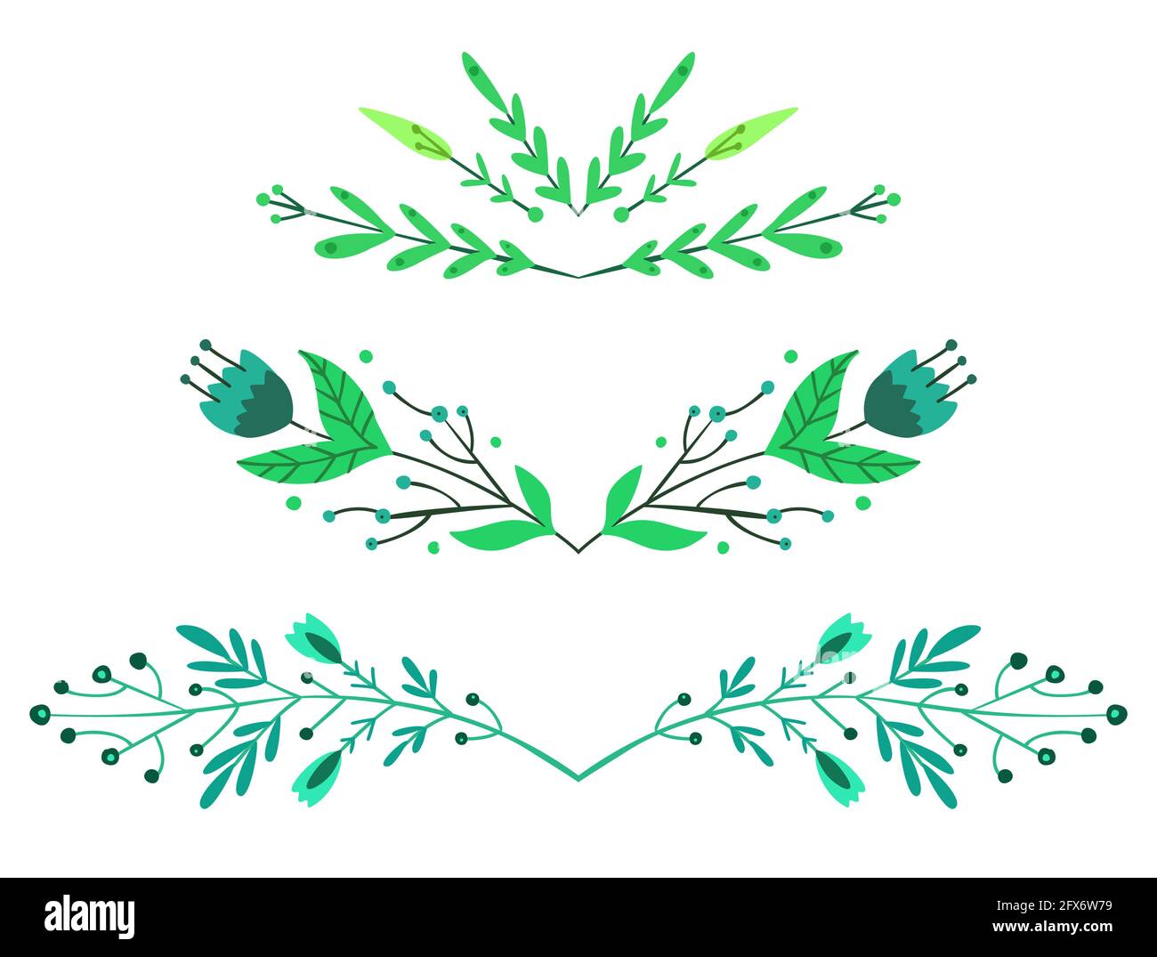 Set of spacers with tribal twig. Vector nature design elements. Folk plant  text delimiters for articles, invitations and cards. Natural design element  Stock Vector Image & Art - Alamy