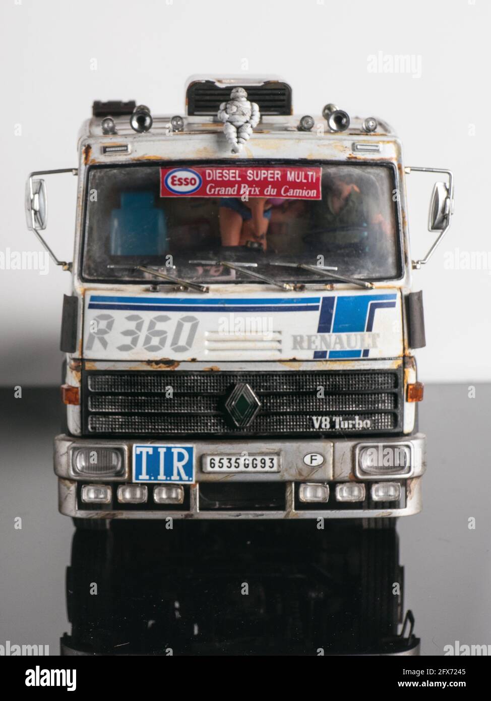 Truck Renault R360 from Italeri 1/24 scale model kit Stock Photo