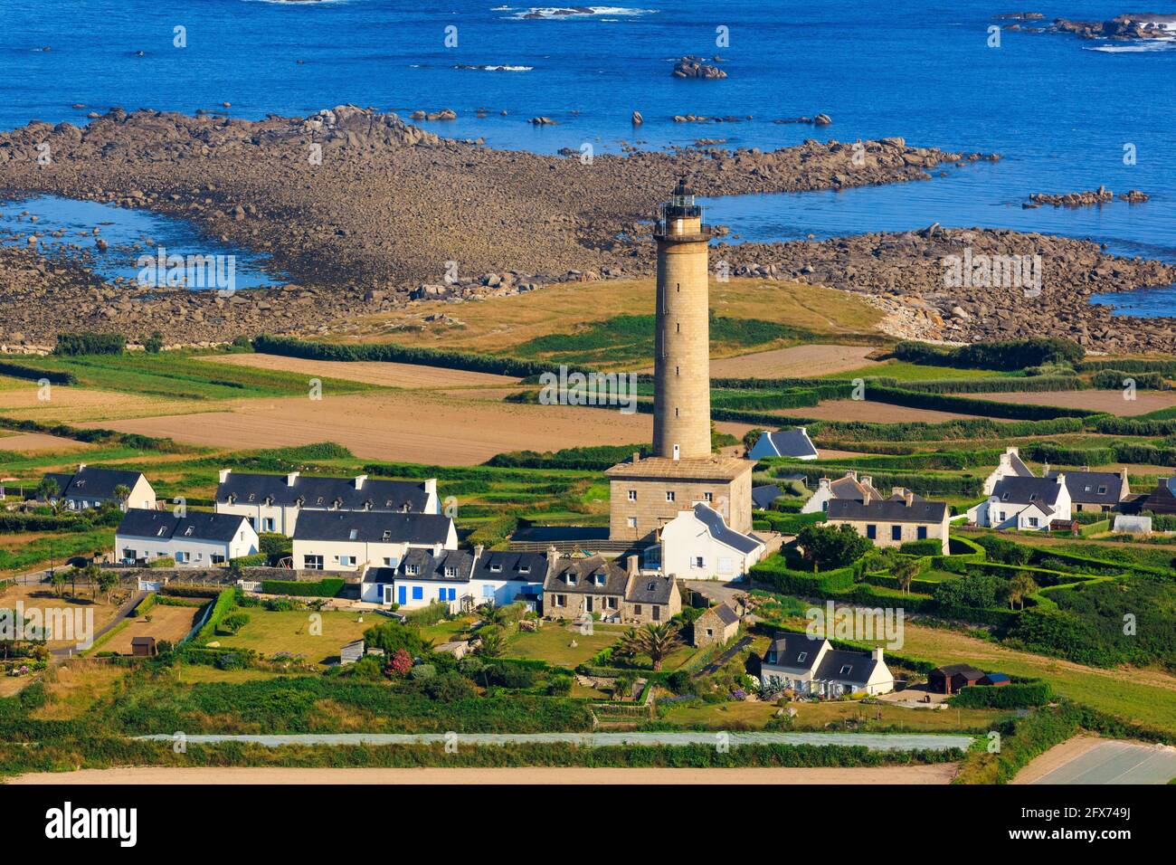 FRANCE. BRITTANY. FINISTERE (29) AERIAL VIEW OF BATZ ISLAND Stock Photo