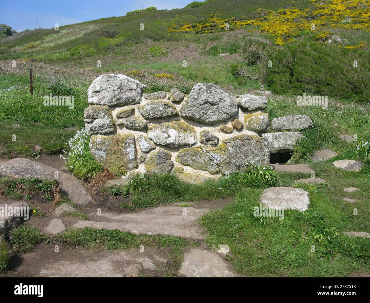 St Levans Holy well. South west coast path. North Cornwall. West country. England. UK Stock Photo