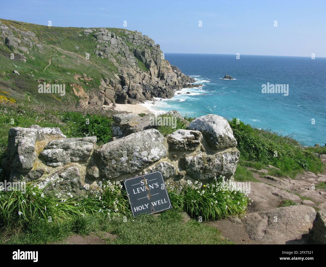 St Levans Holy well. South west coast path. North Cornwall. West country. England. UK Stock Photo