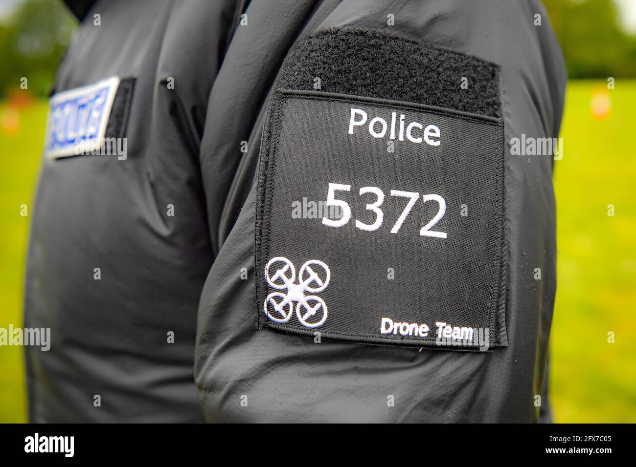 Members of Devon and Cornwall Police drone team at the force headquarters in Exeter, as they prepare for the forthcoming G7 Summit in Cornwall. Picture date: Tuesday May 25, 2021. Stock Photo