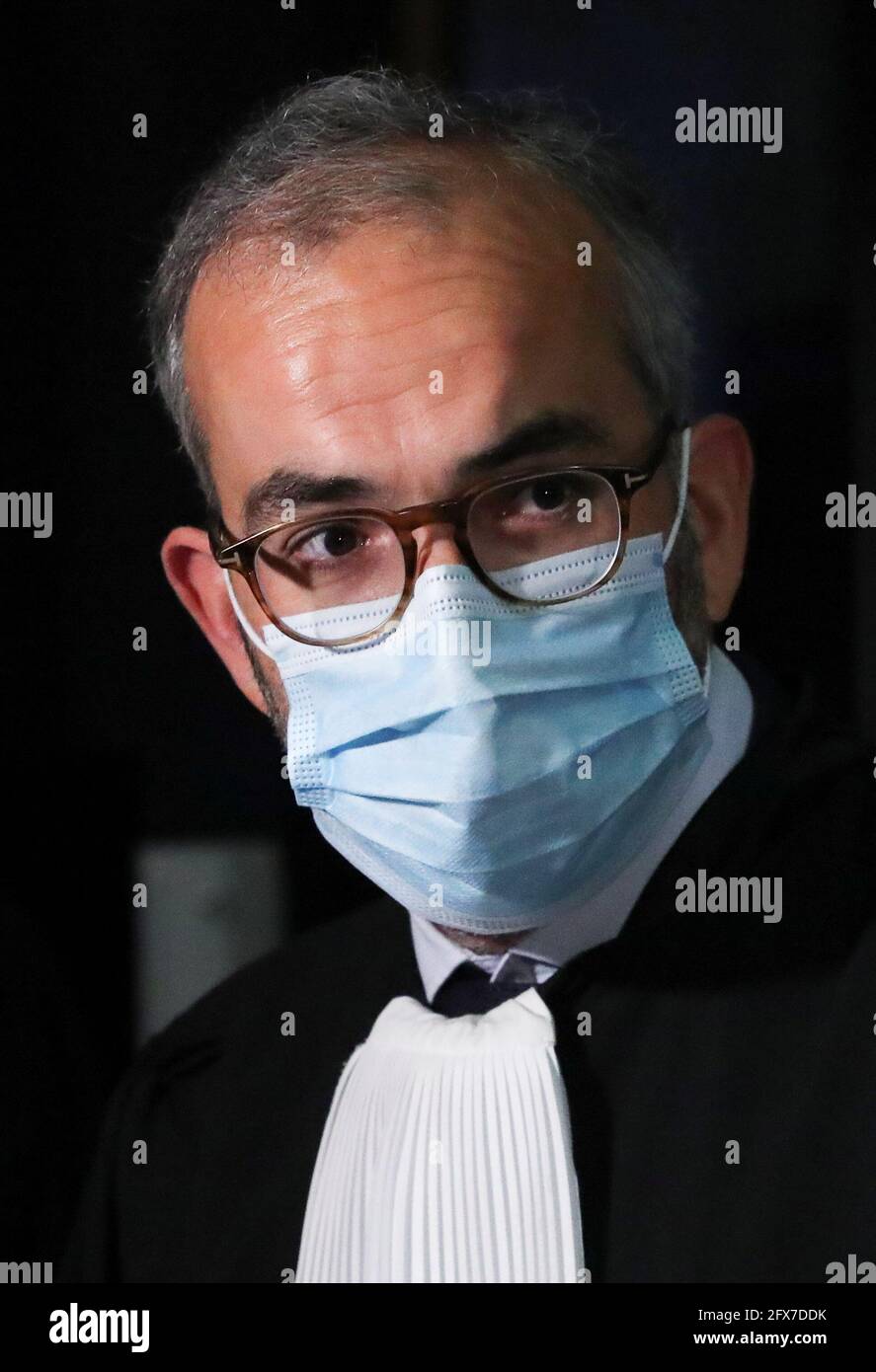 Lawyer for AstraZeneca Hakim Boularbah attends a hearing ...