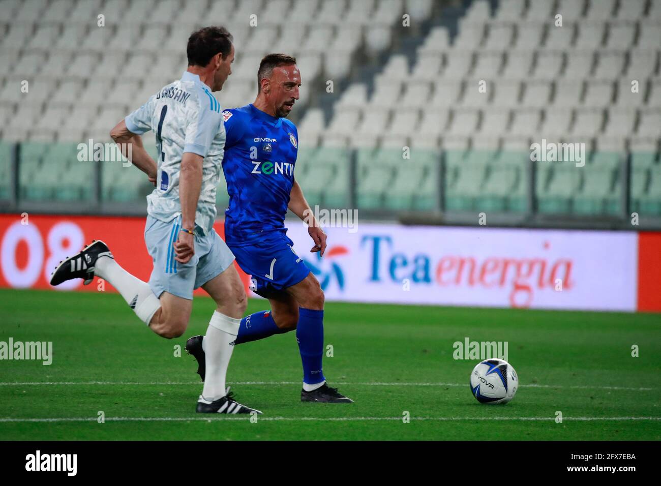 Soccer Riberry French soccer Frank Ribery, plays a charity football match at Allianz ...