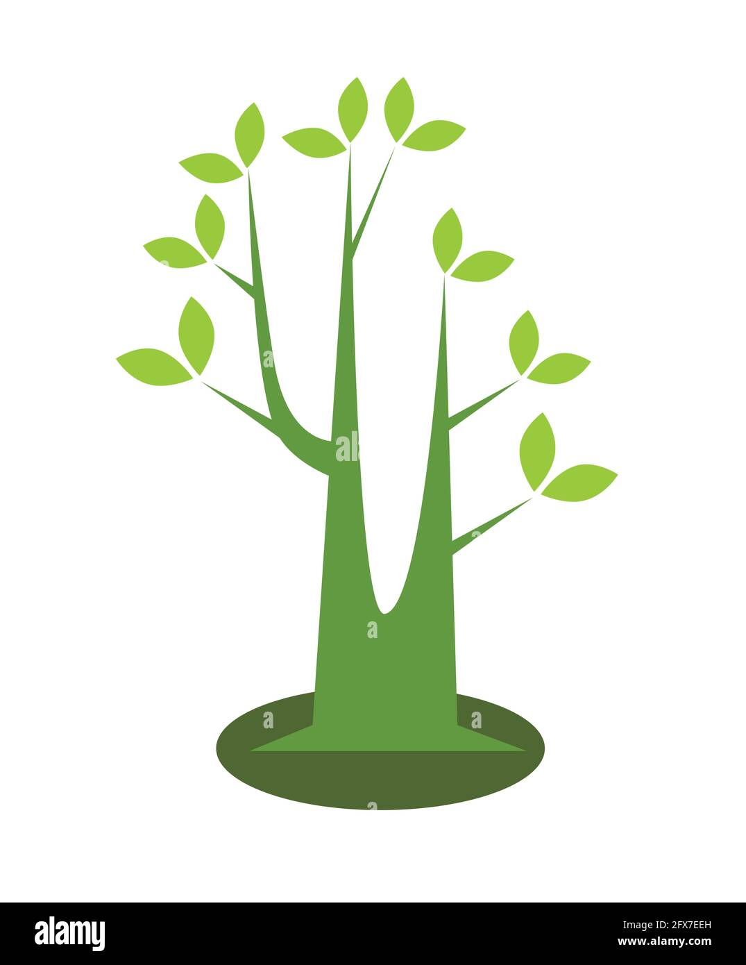 Big tree logo illustration vector isolated Stock Vector