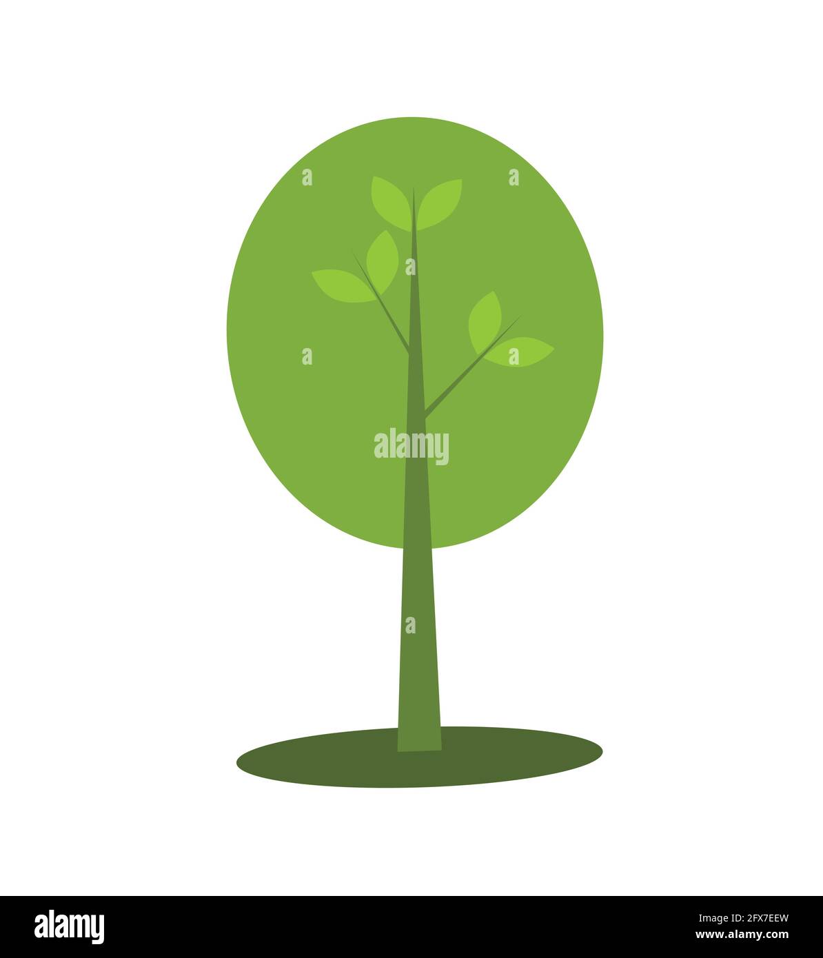 Green tree logo vector isolated on white background Stock Vector Image ...