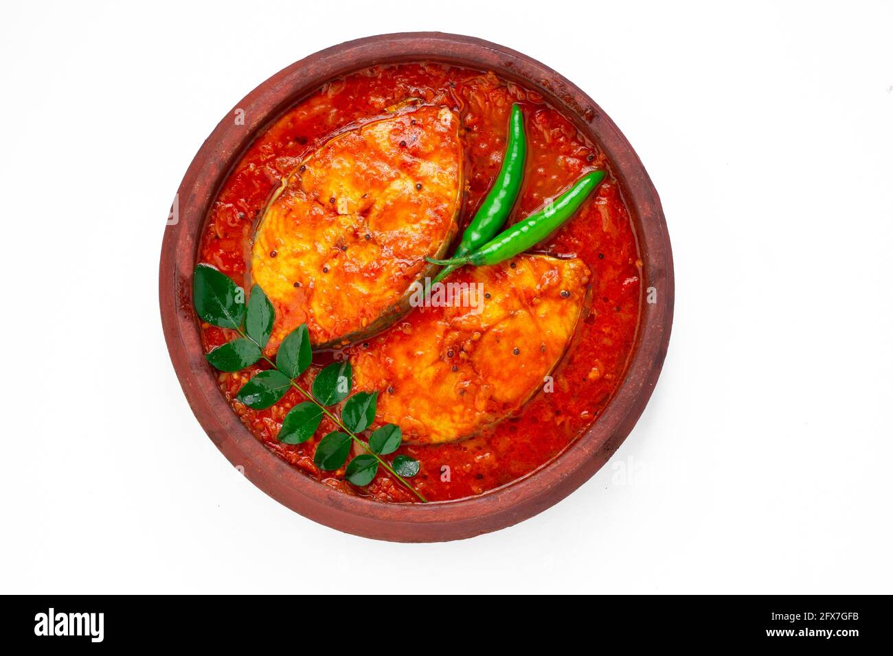 Fish curry seer fish , traditional Indian fish curry ,kerala special