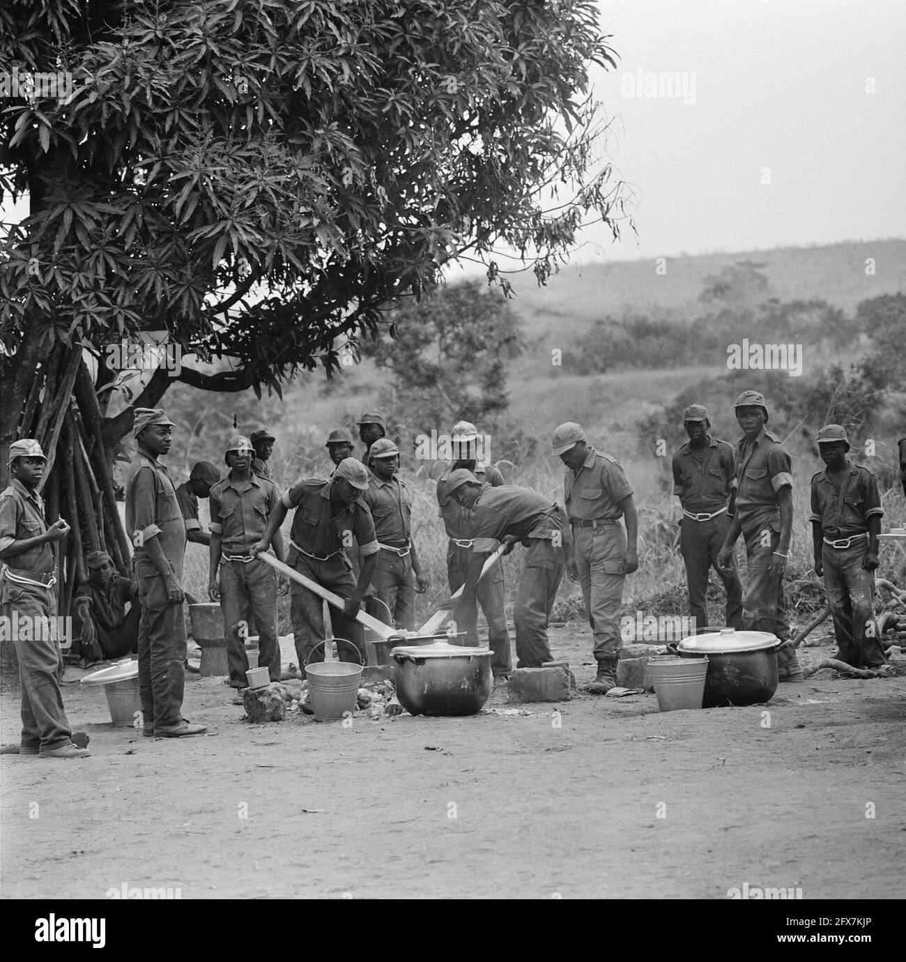 Camp of Angolan Liberation Movement FNLA in Zaire, members liberation ...