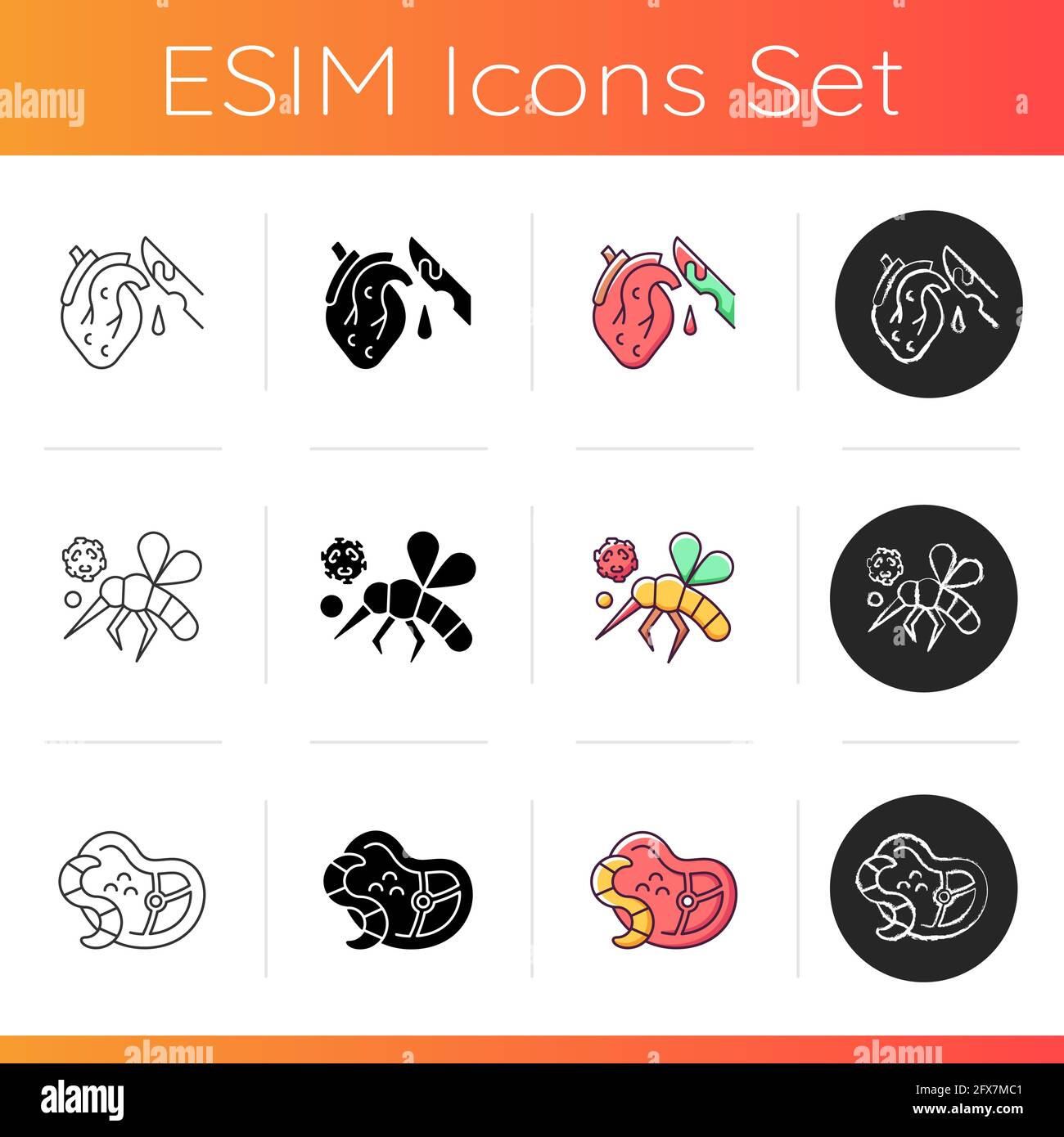 Biohazard icons set Stock Vector Image & Art - Alamy