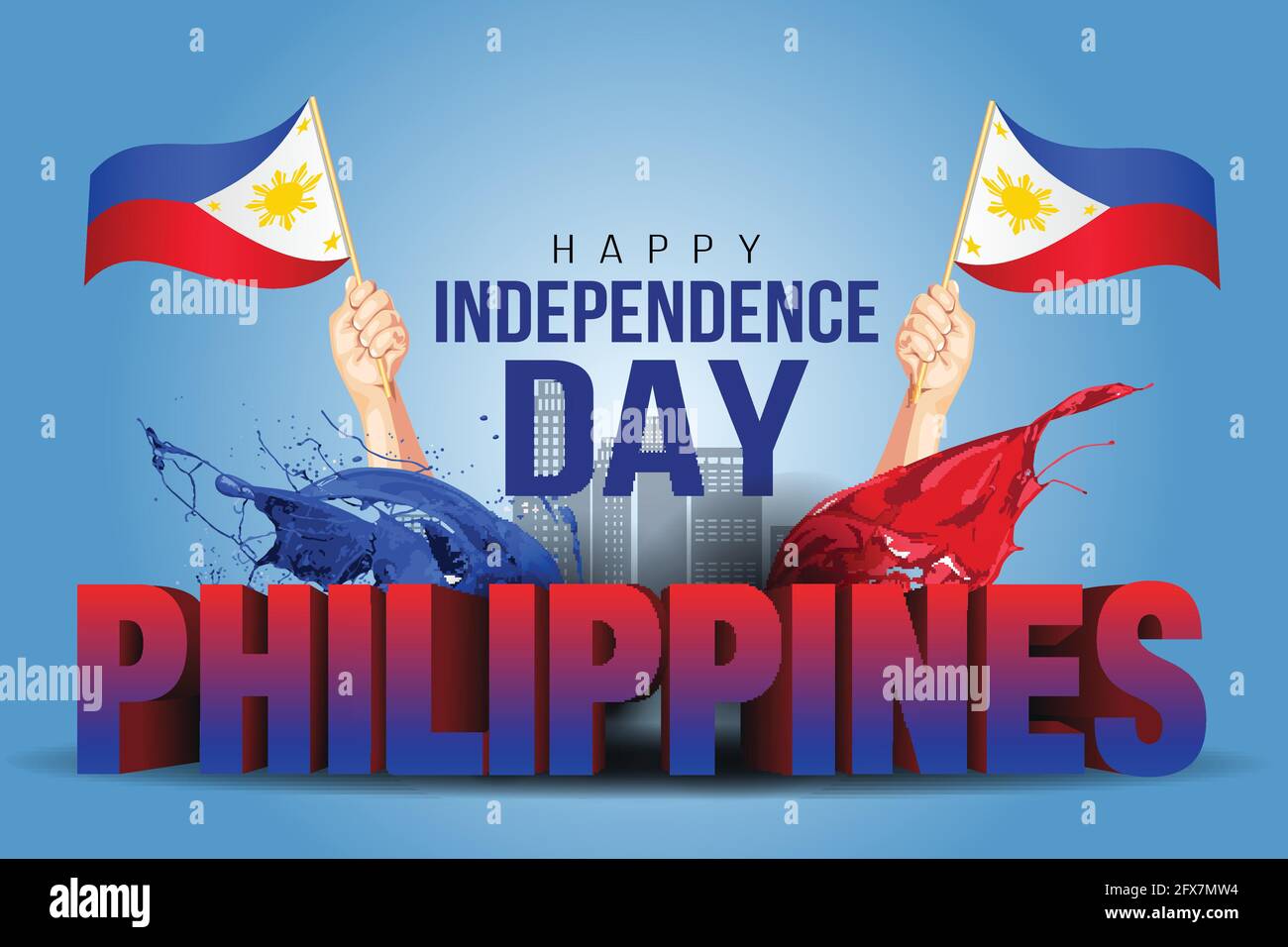 Happy Independence Day Philippine Vector Template Design ...