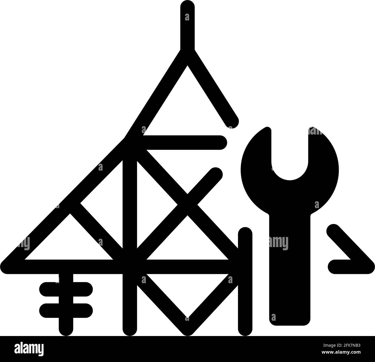 Overhead power line repair Stock Vector Images Alamy