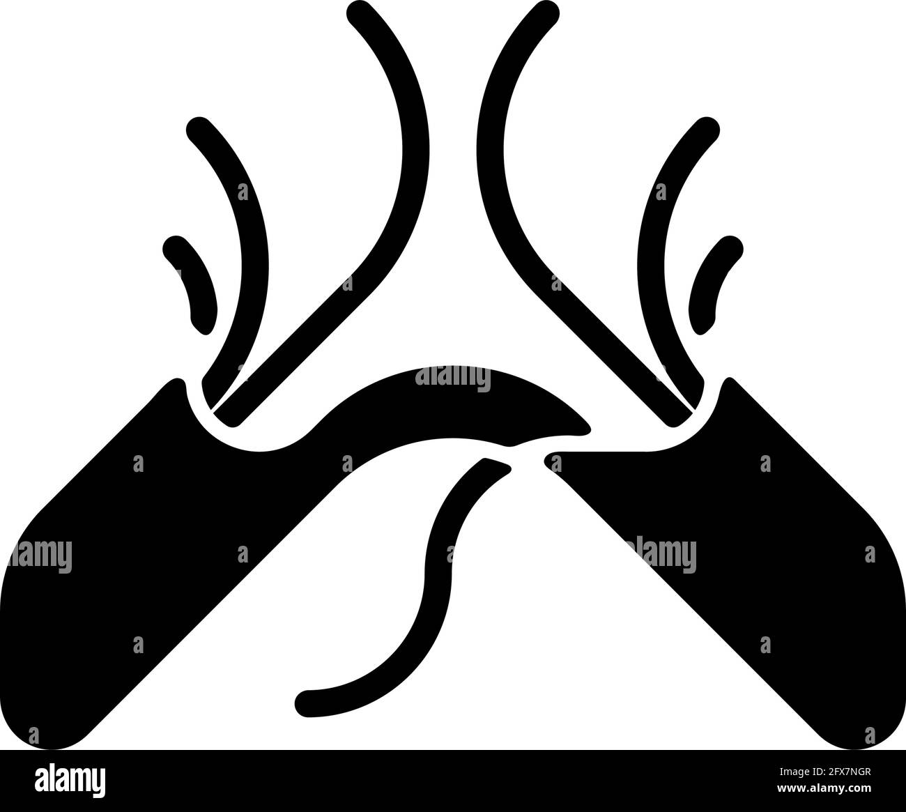 Damaged wire black glyph icon Stock Vector Image & Art - Alamy