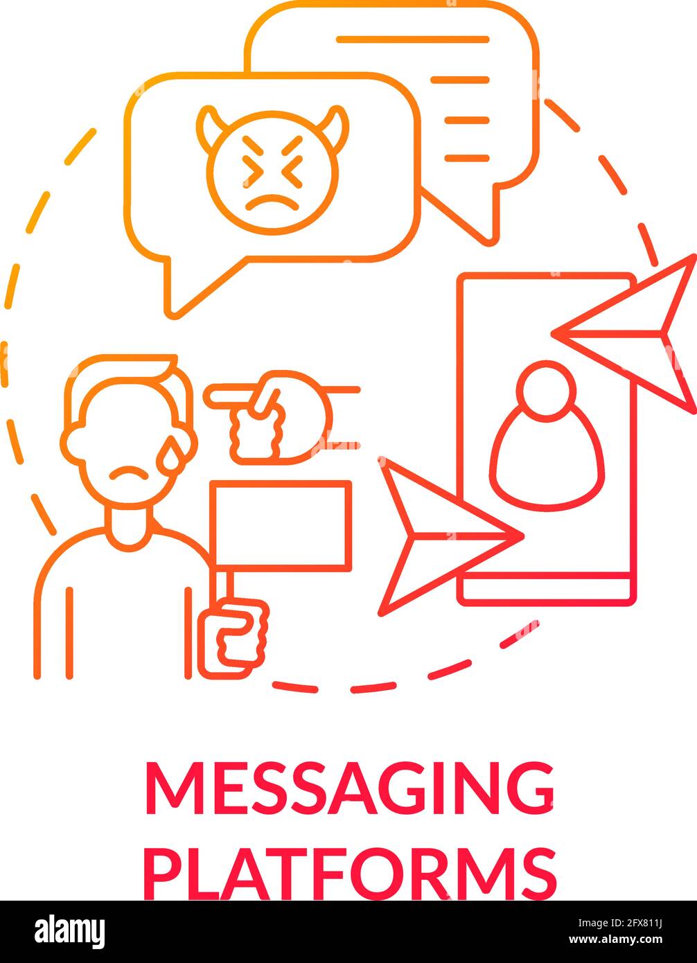 Messaging platforms concept icon Stock Vector Image & Art - Alamy