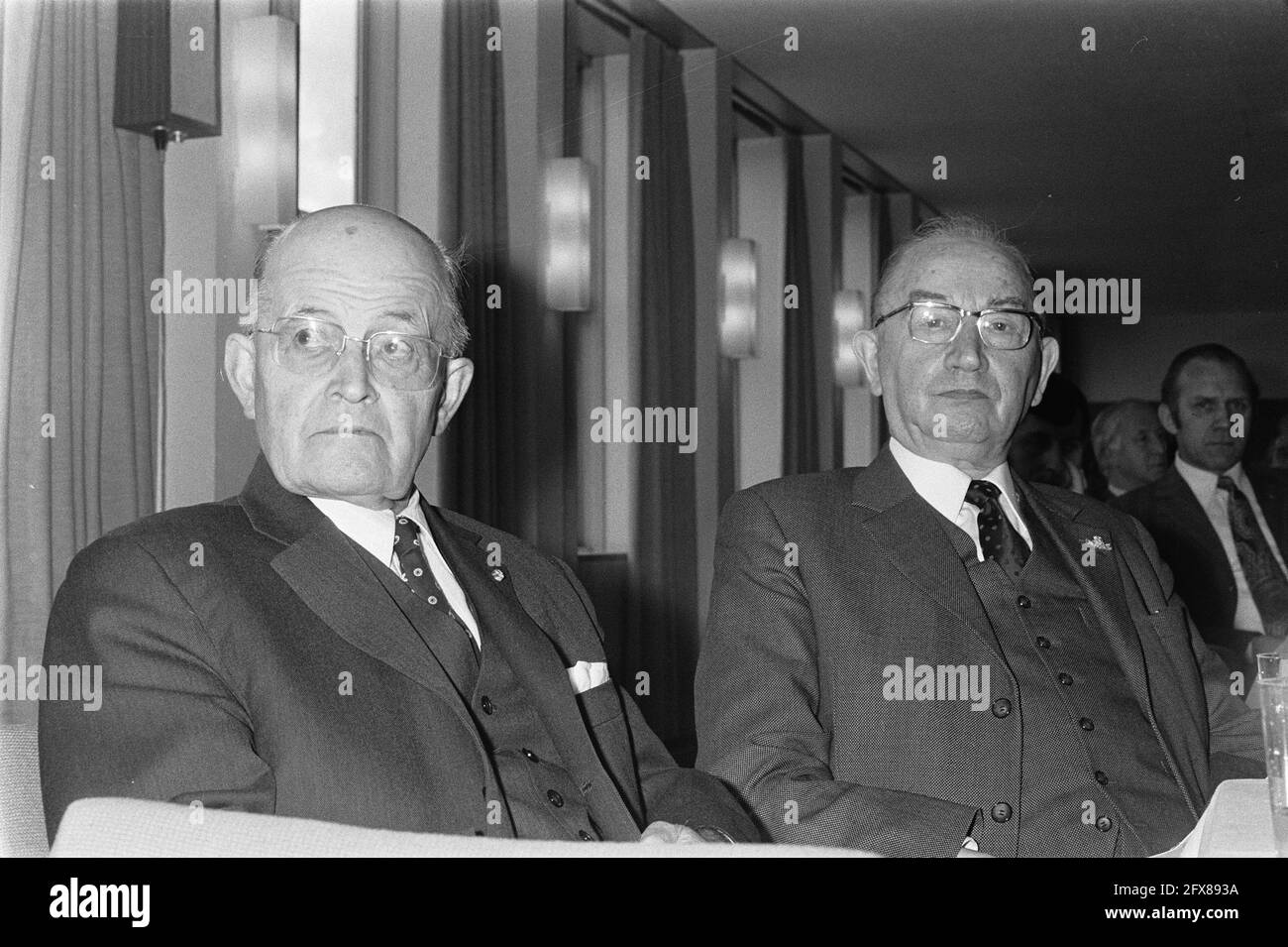 Farewell Jos Coler during KNVB union meeting, Jos Coler, November 11, 1972, meetings, The Netherlands, 20th century press agency photo, news to remember, documentary, historic photography 1945-1990, visual stories, human history of the Twentieth Century, capturing moments in time Stock Photo