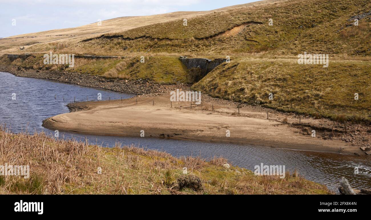 Views from the head of Angram Reservoir Stock Photo