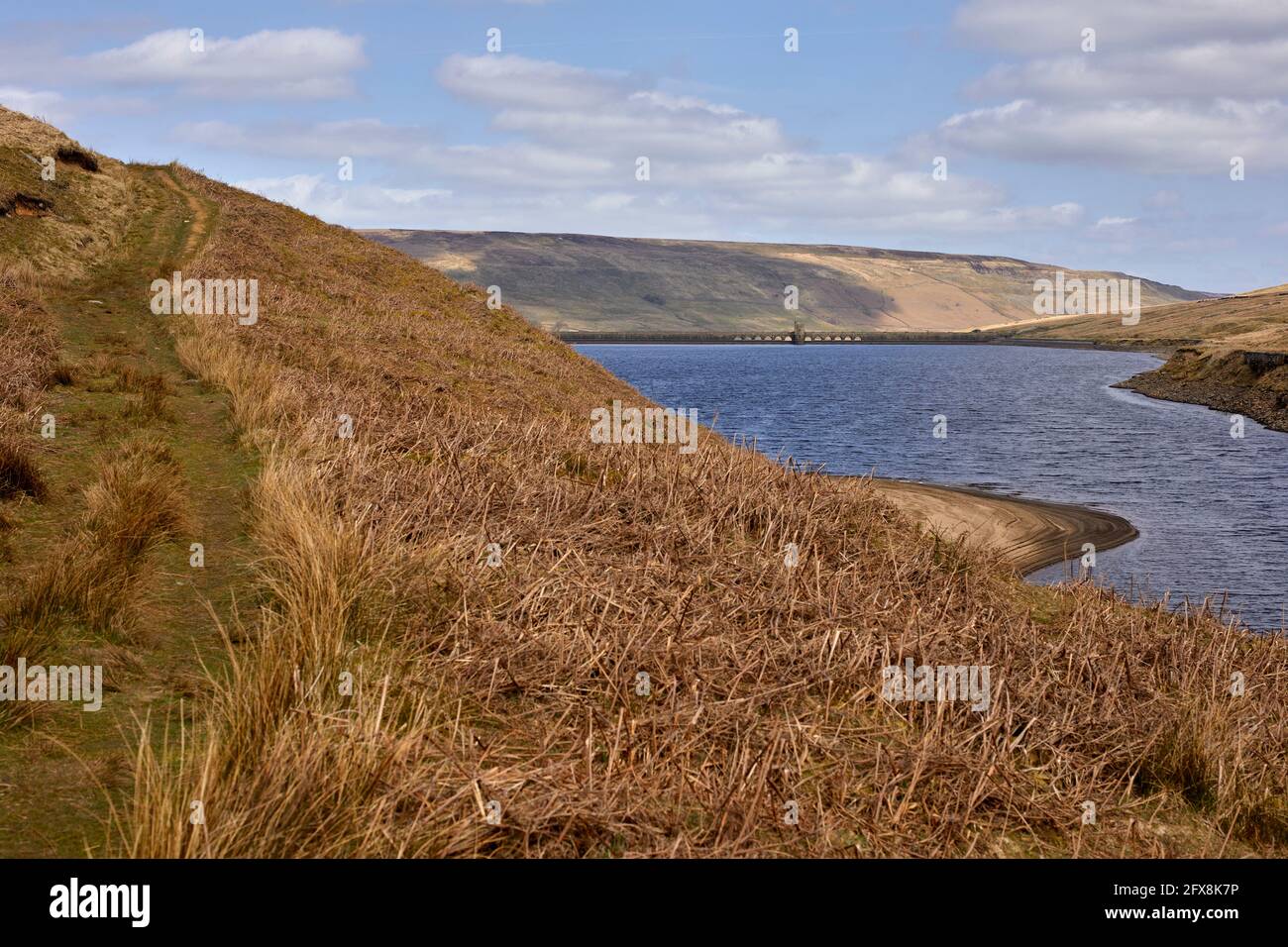 Views from the head of Angram Reservoir Stock Photo