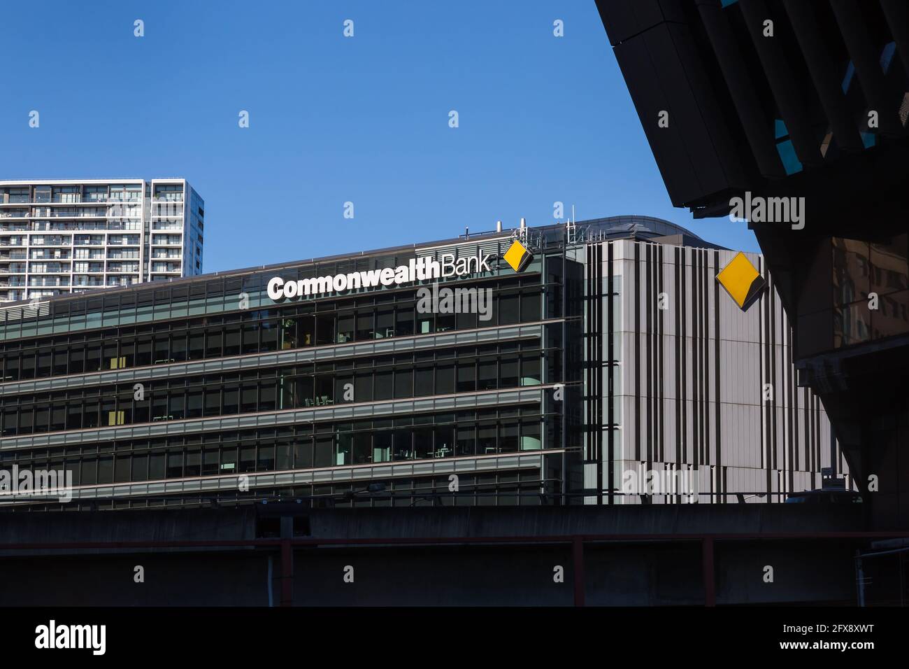 Commonwealth Bank of Australia, Corporate Offices, Darling Harbour, Sydney, Australia. Stock Photo