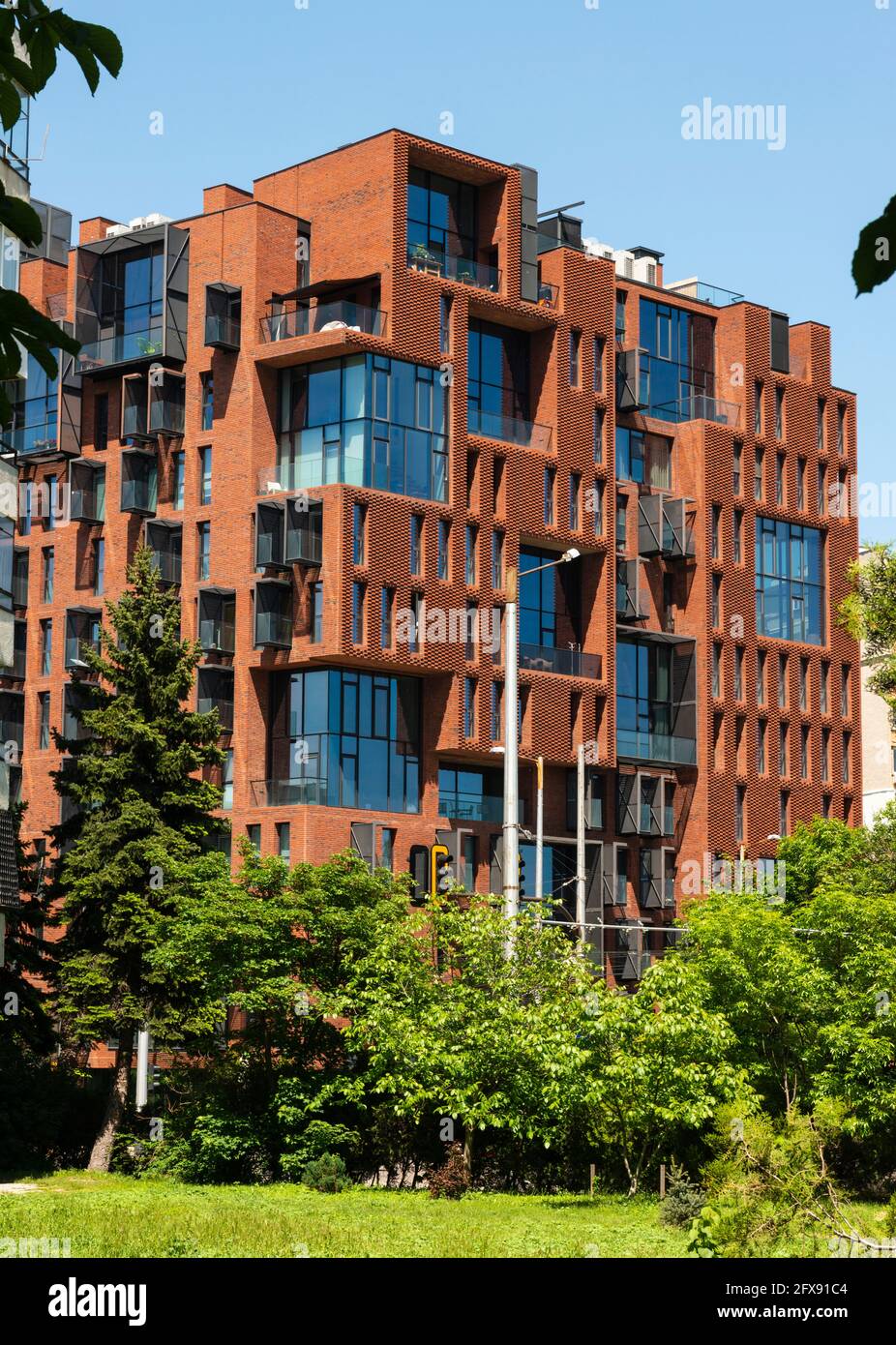 Red Brick Block Of Flats High Resolution Stock Photography and Images -  Alamy