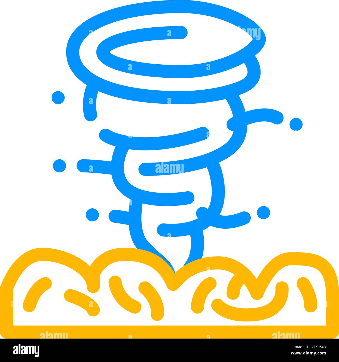 hurricane disaster color icon vector illustration Stock Vector Image ...