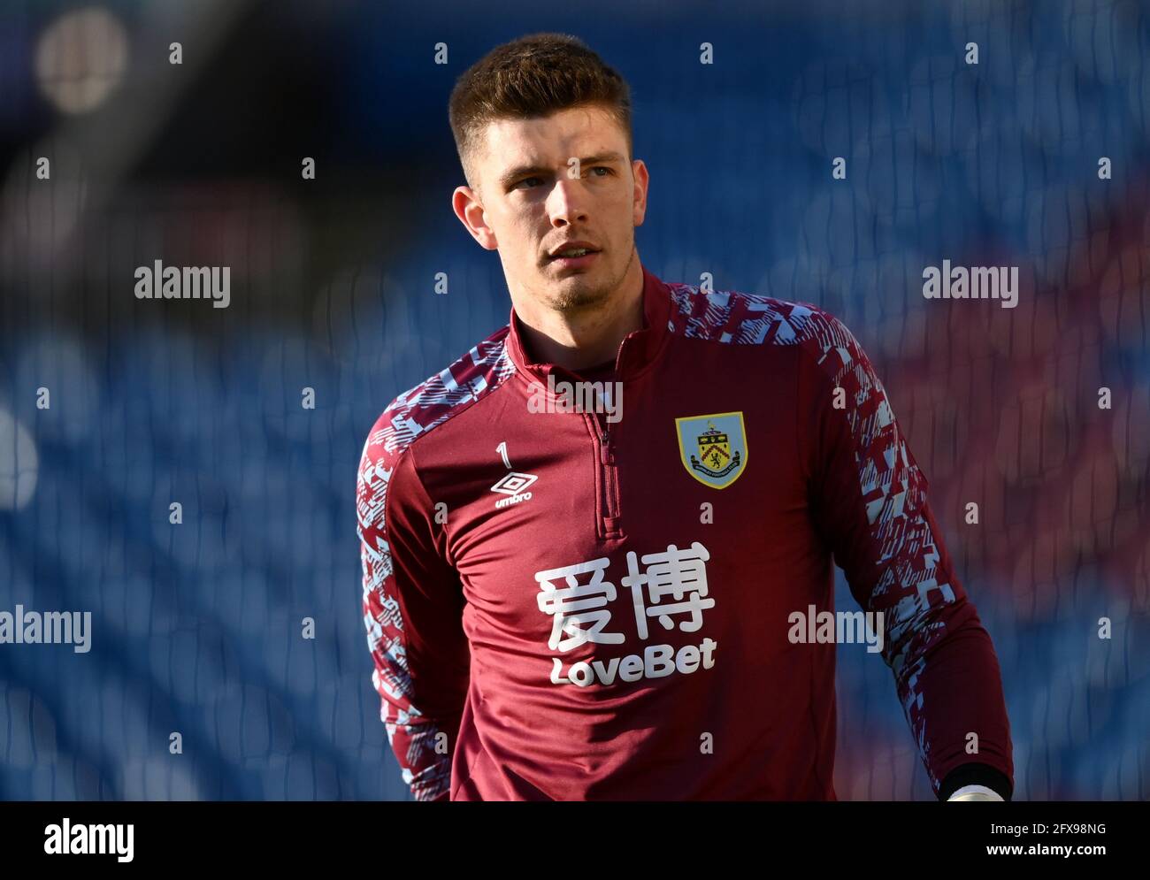 File photo dated 03-05-2021 of Burnley goalkeeper Nick Pope. Issue date: Wednesday May 26, 2021. Stock Photo