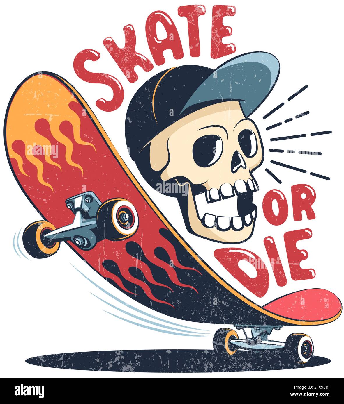 Skate or die retro logo Stock Vector Image & Art - Alamy