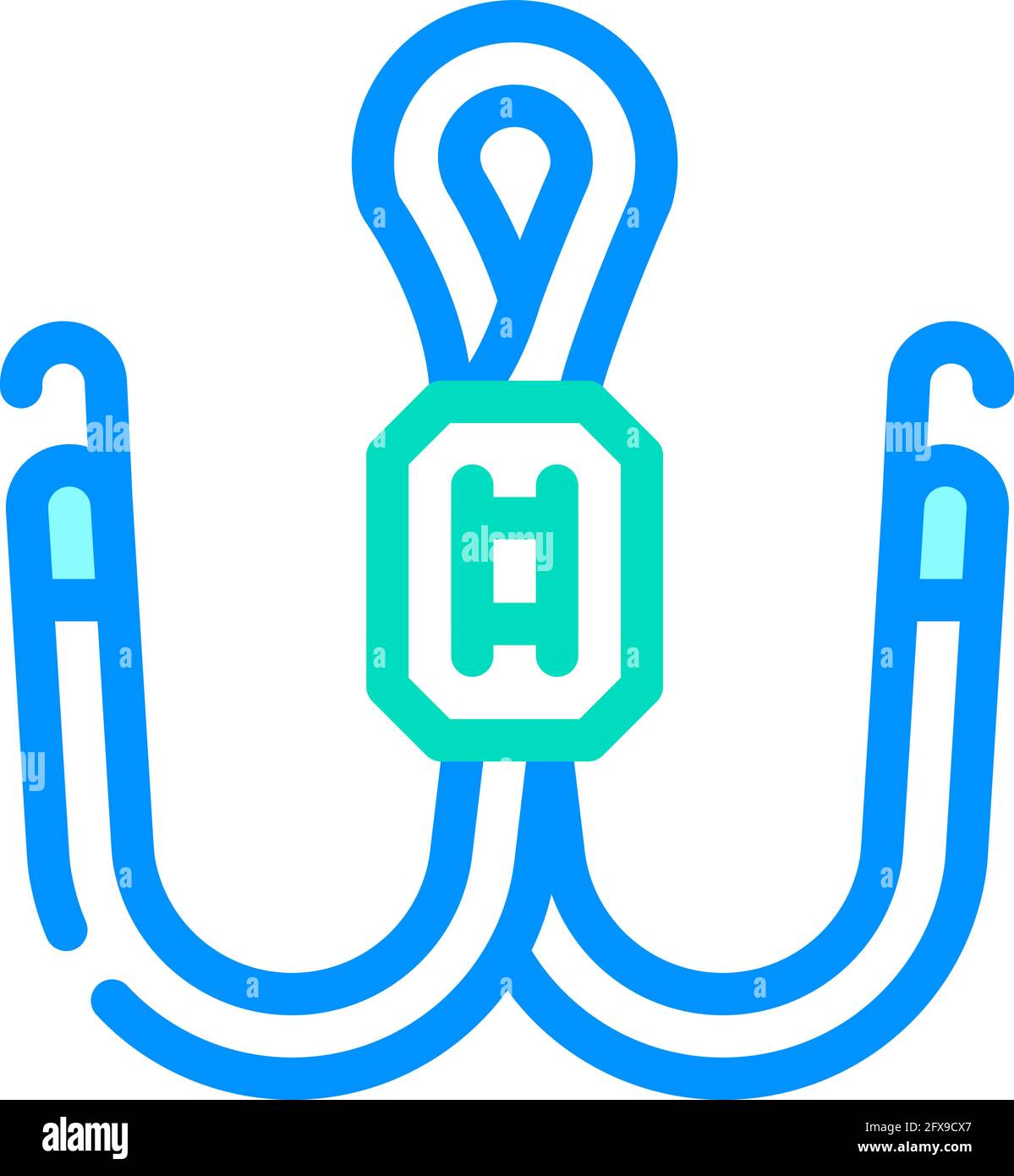 string for glasses color icon vector illustration Stock Vector Image