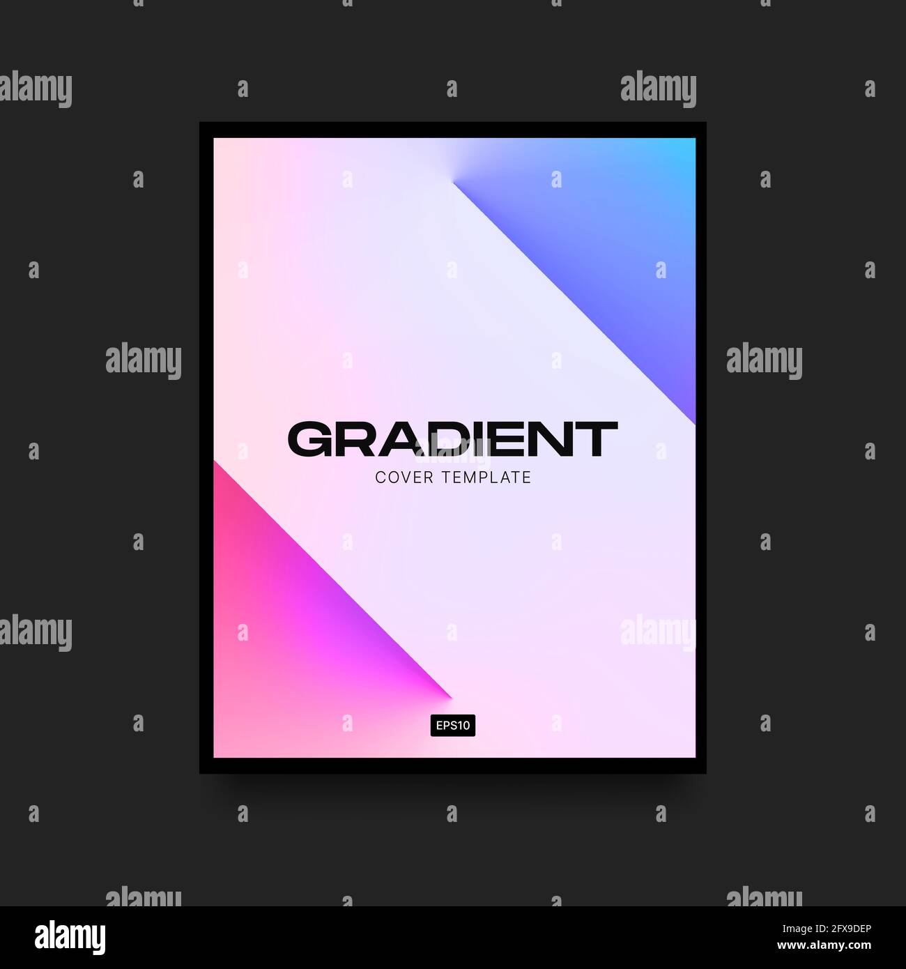 Blue and Pick Gradient Cover Template. Vector illustration Stock Vector