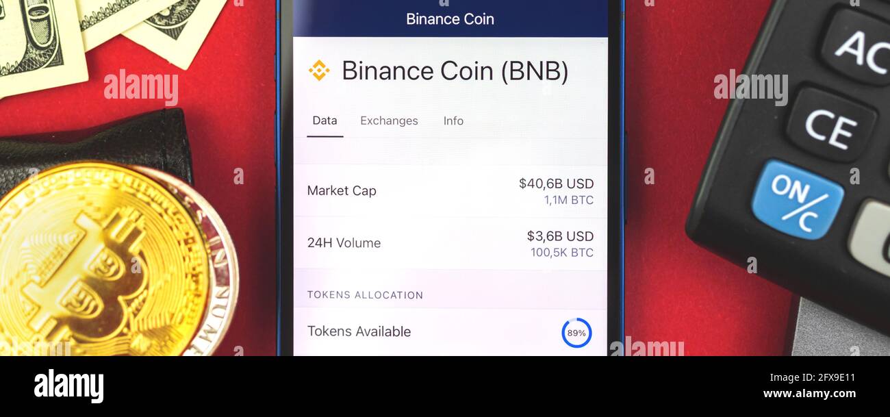 Binance Coin BNB cryptocurrency banner, trade and exchange with your mobile  phone app concept, business and investment concept with new virtual money  Stock Photo - Alamy