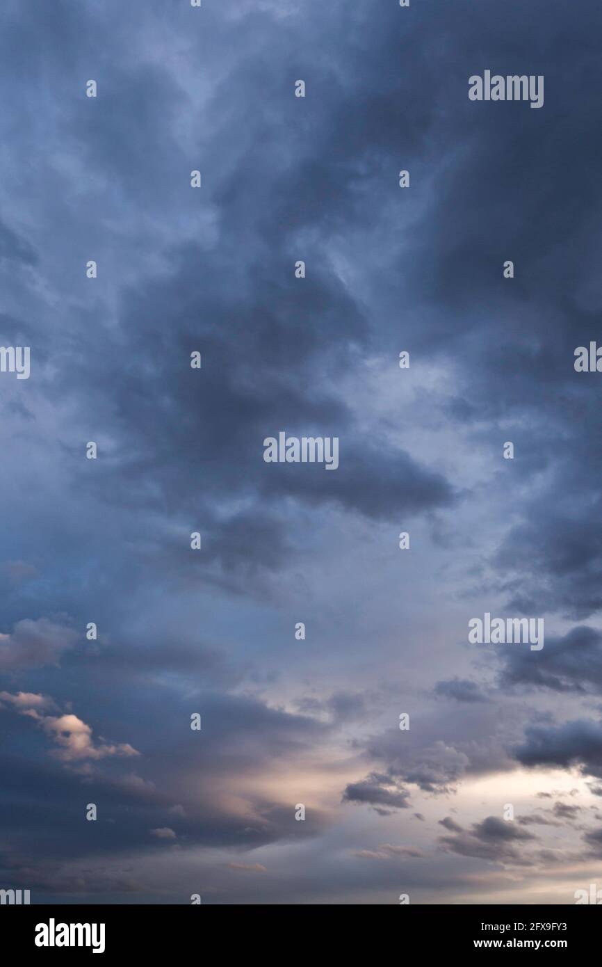 dramatic cloudy sky background Stock Photo