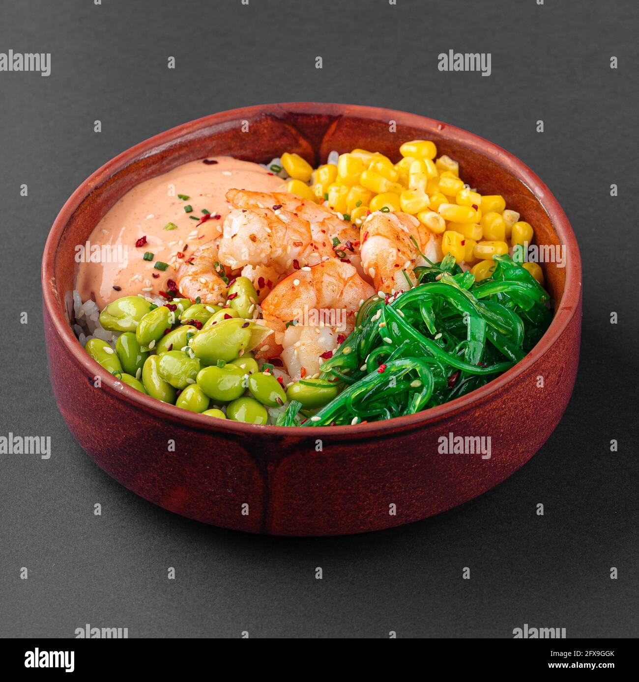 Hawaiian tuna poke bowl with vegetables Stock Photo Alamy