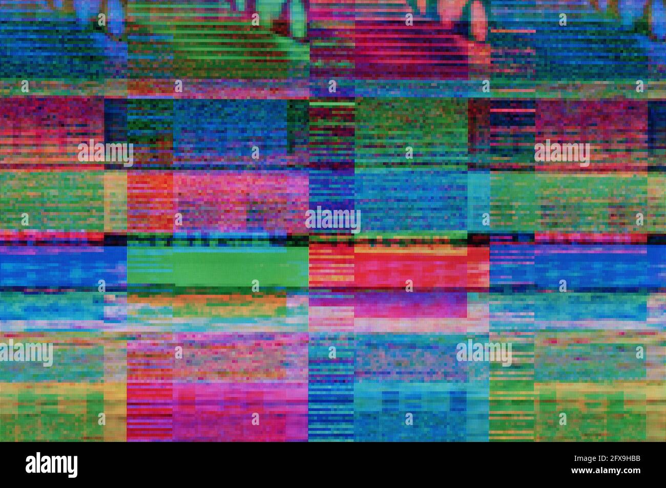 Abstract background of a digital glitch. Stock Photo