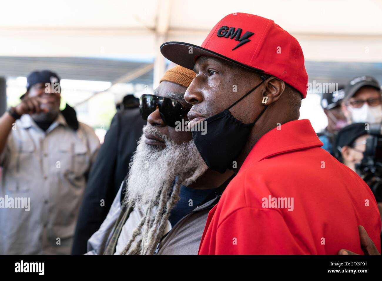 New York, NY - May 20, 2021: Artists Paradise Gray and Grandmaster ...