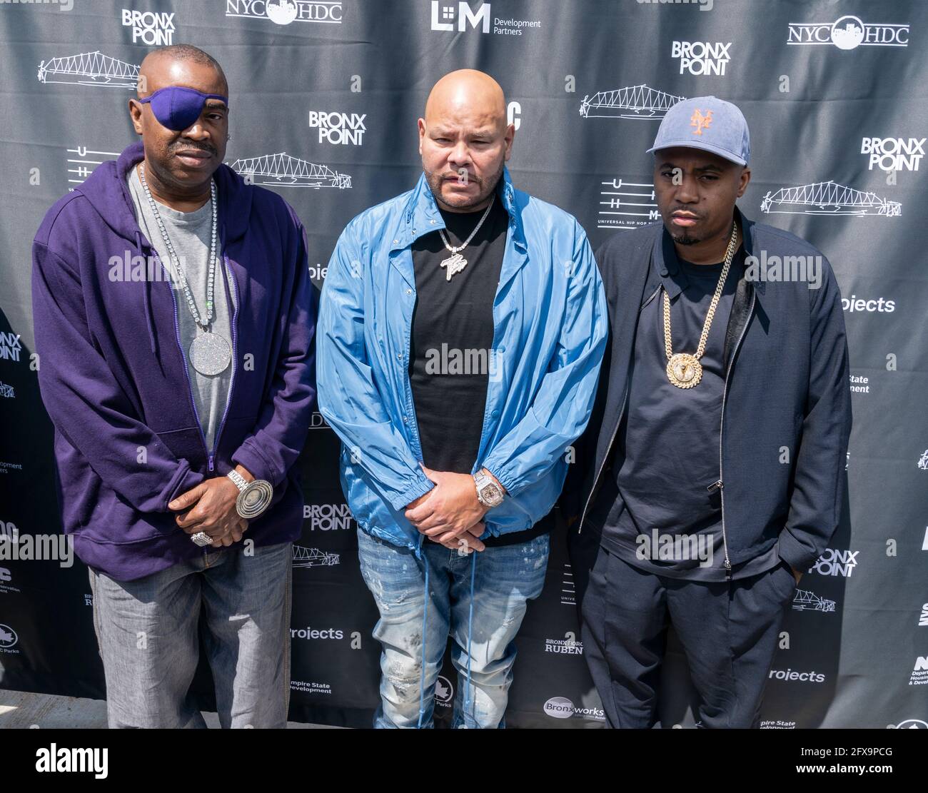 New York, NY - May 20, 2021: Artists Slick Rick, Fat Joe and NAS attend The  Universal Hip Hop Museum groundbreaking ceremony at Bronx Point Stock Photo  - Alamy