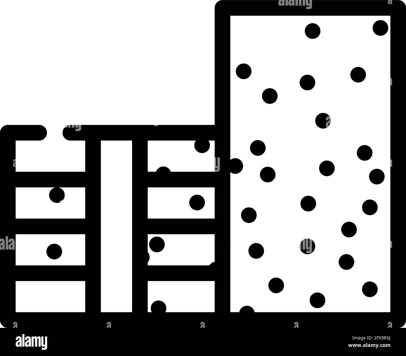 styrofoam building material line icon vector illustration Stock Vector ...