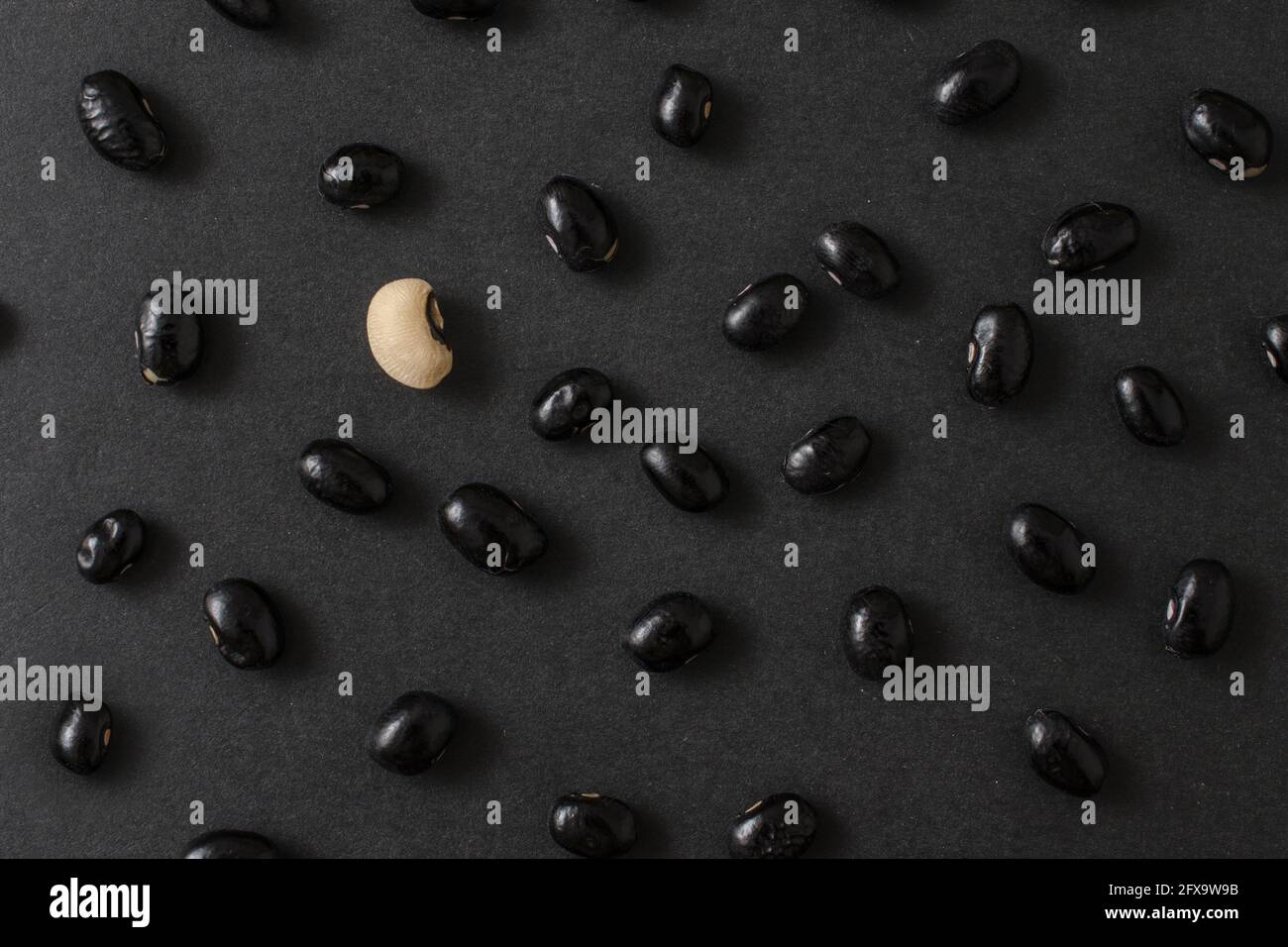 black and white beans background Stock Photo - Alamy