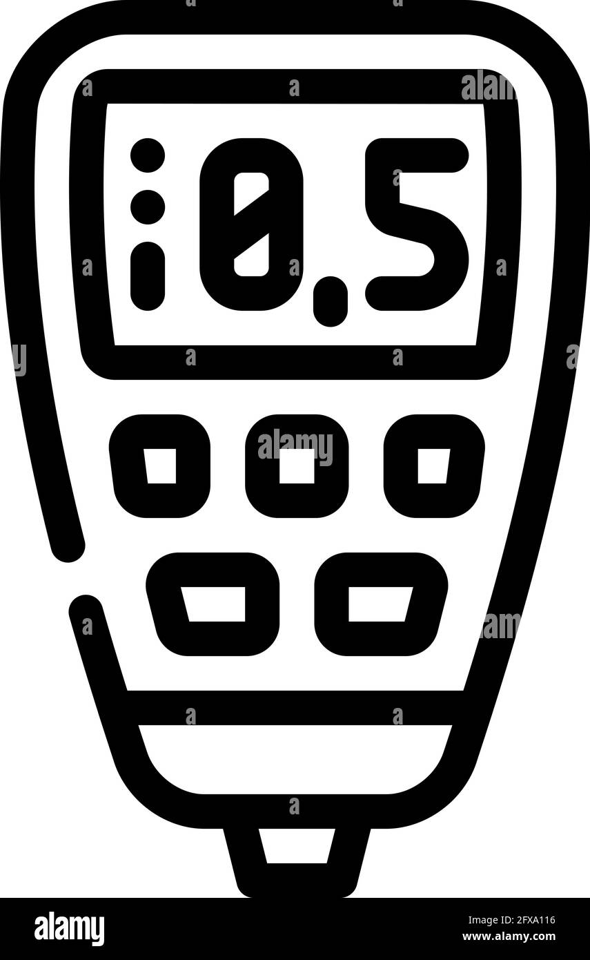 thickness gauge device line icon vector illustration Stock Vector Image