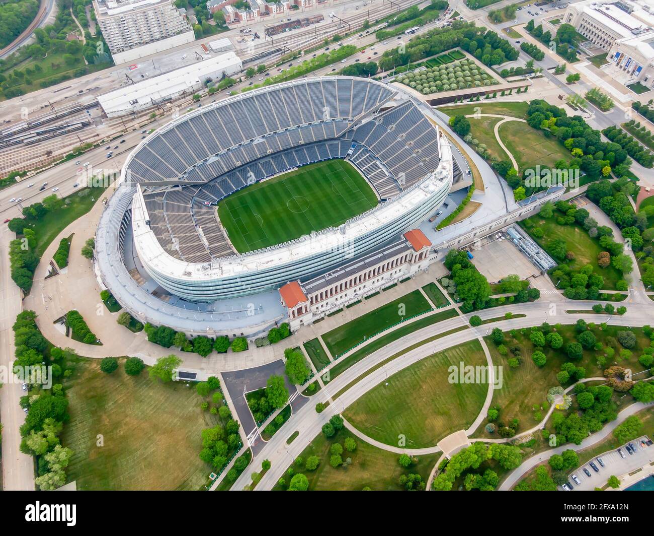 College Stadium FERRY FIELD Glossy 8x10 Photo Michigan Print Aerial Poster 