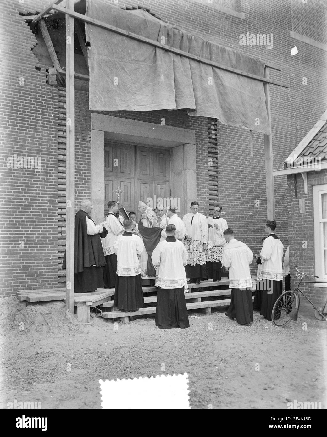 Dedication of the church Nieuw Vennep, Our Lady Immaculate Conception, June 7, 1956, The Netherlands, 20th century press agency photo, news to remember, documentary, historic photography 1945-1990, visual stories, human history of the Twentieth Century, capturing moments in time Stock Photo