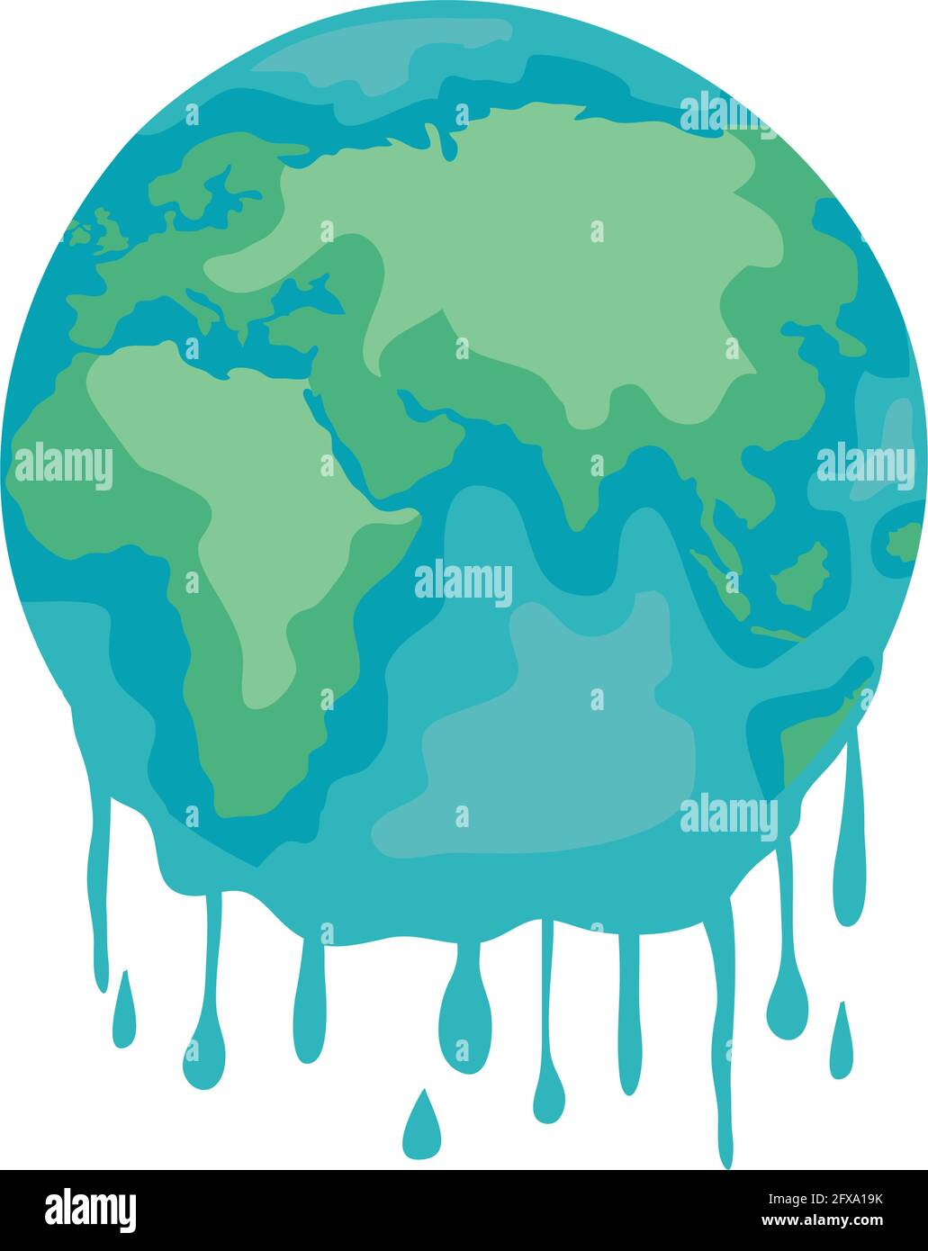 melting planet icon Stock Vector