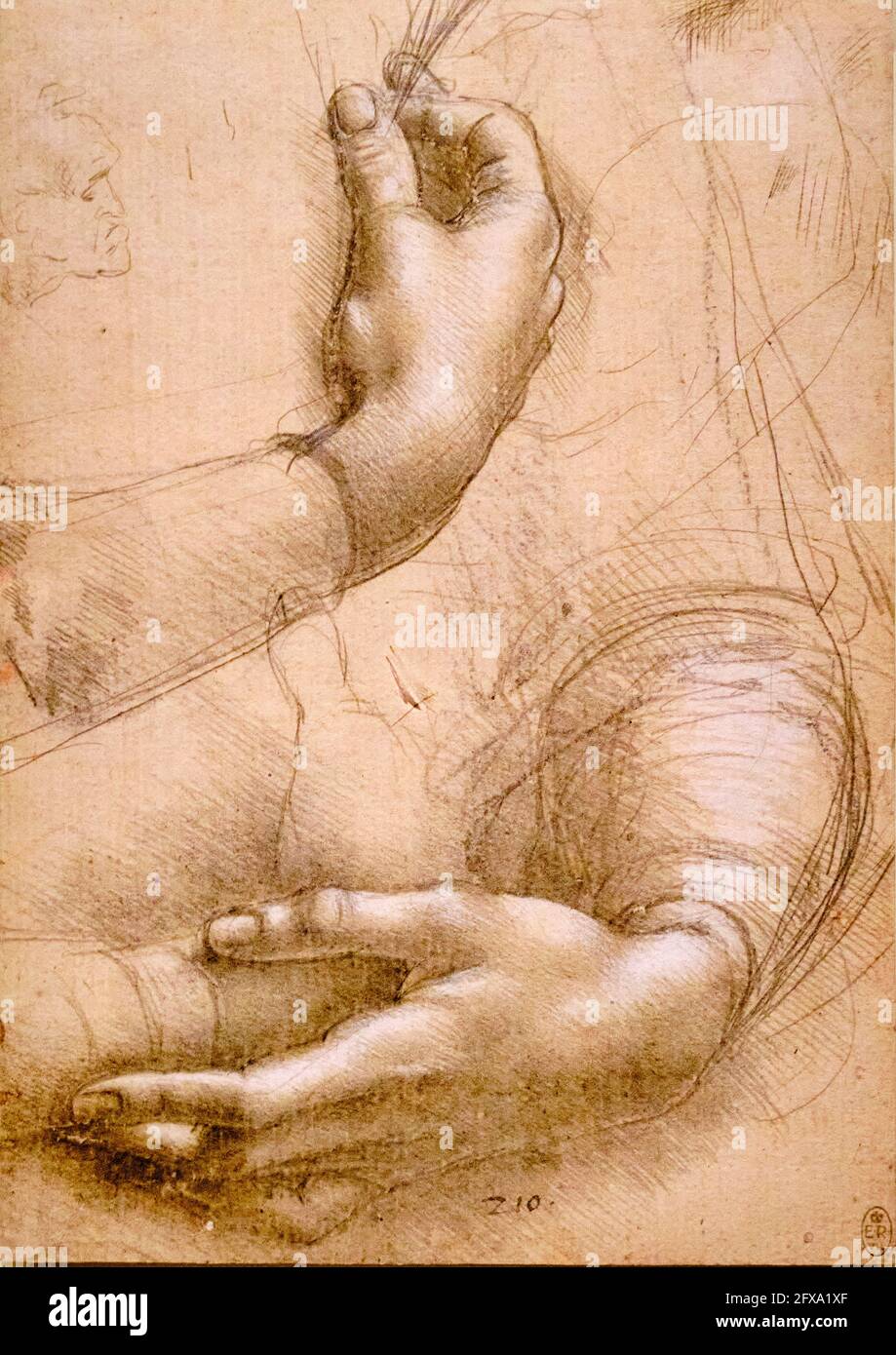 Leonardo da vinci hands hi-res stock photography and images - Alamy