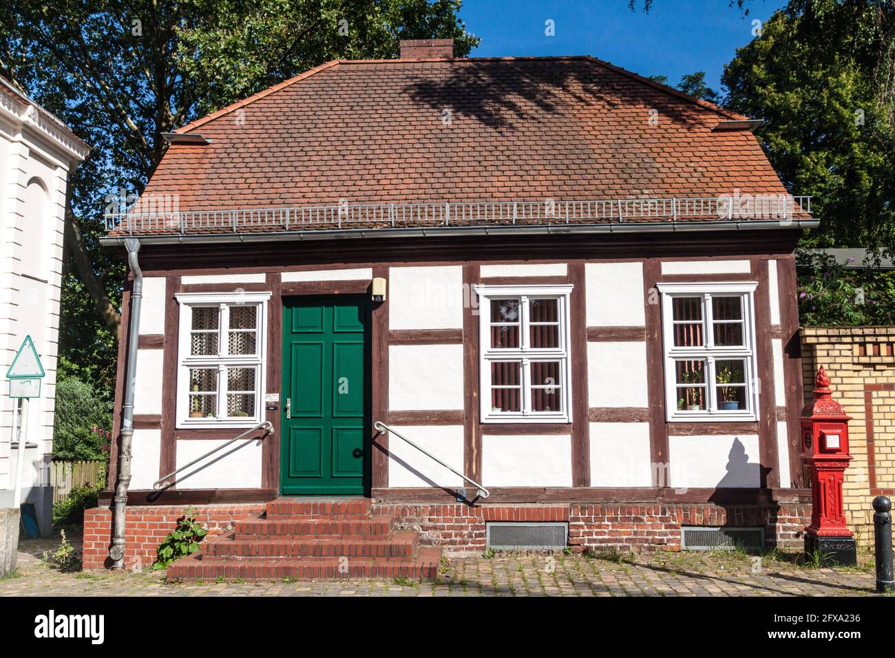 Half-timbered house in Spandau neighborhood of Berlin, Germany Stock Photo