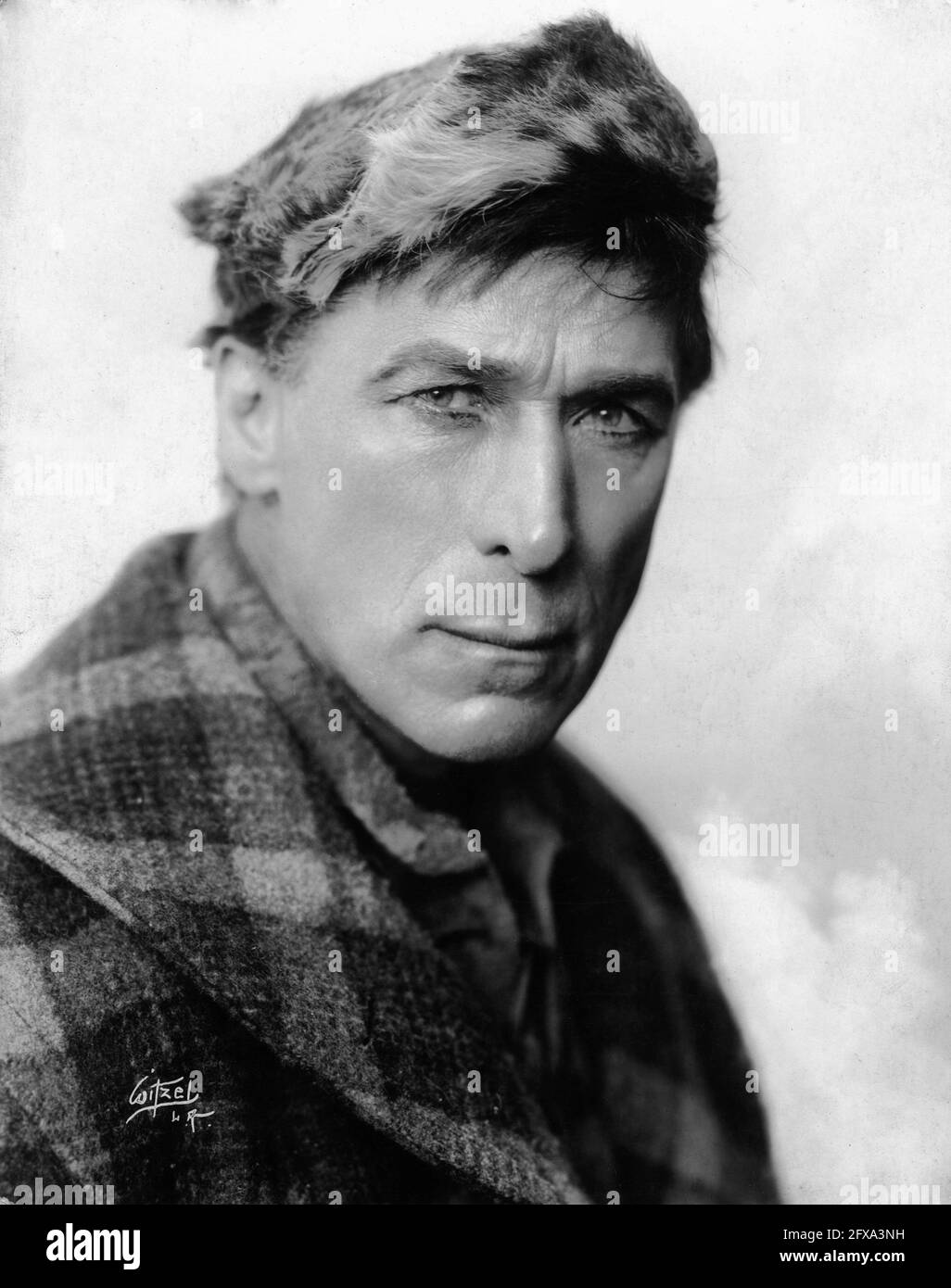 Legendary silent cowboy movie star william s hart 1918 portrait by