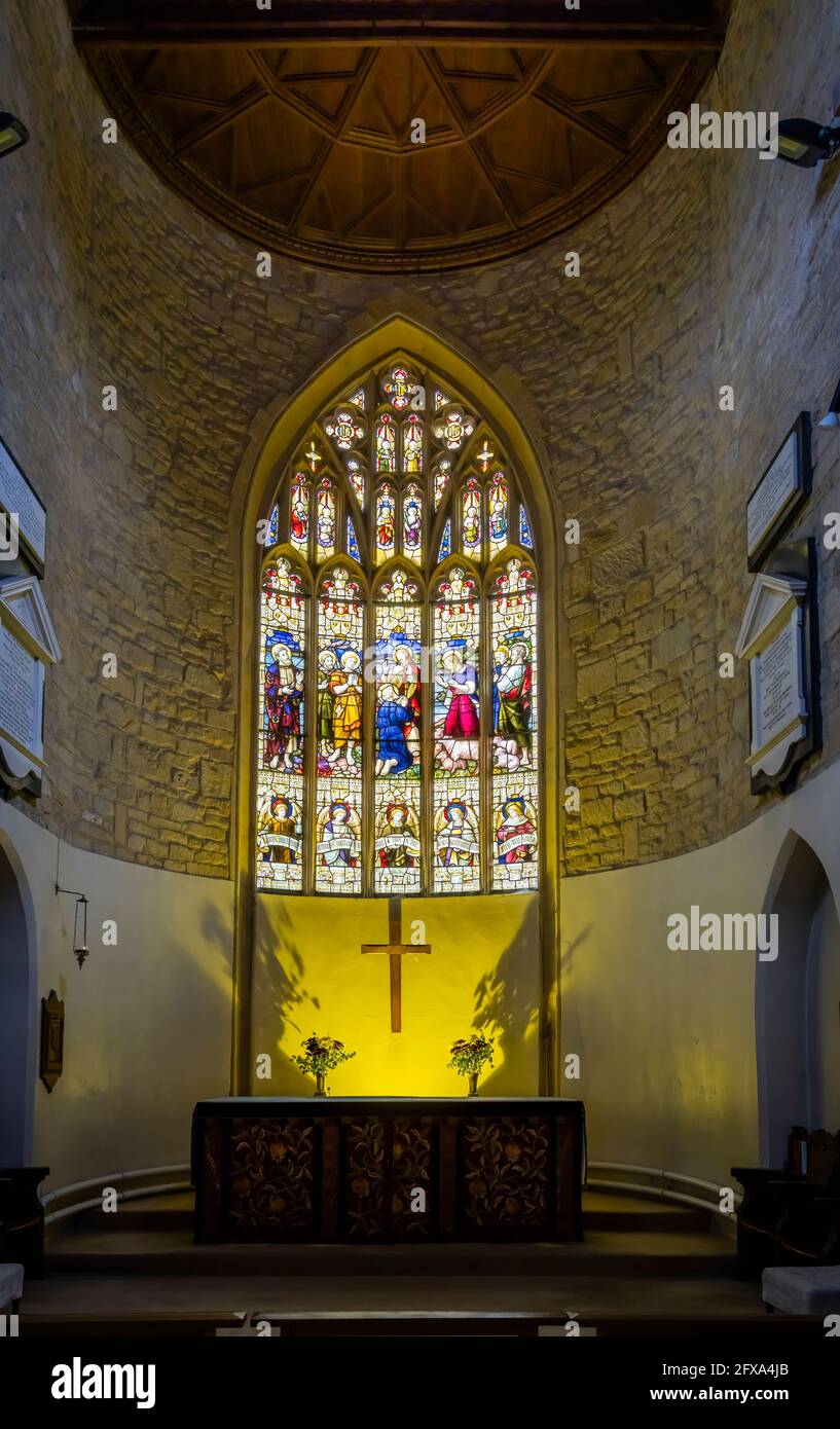 Stained glass church of ambulatory hires stock photography and images