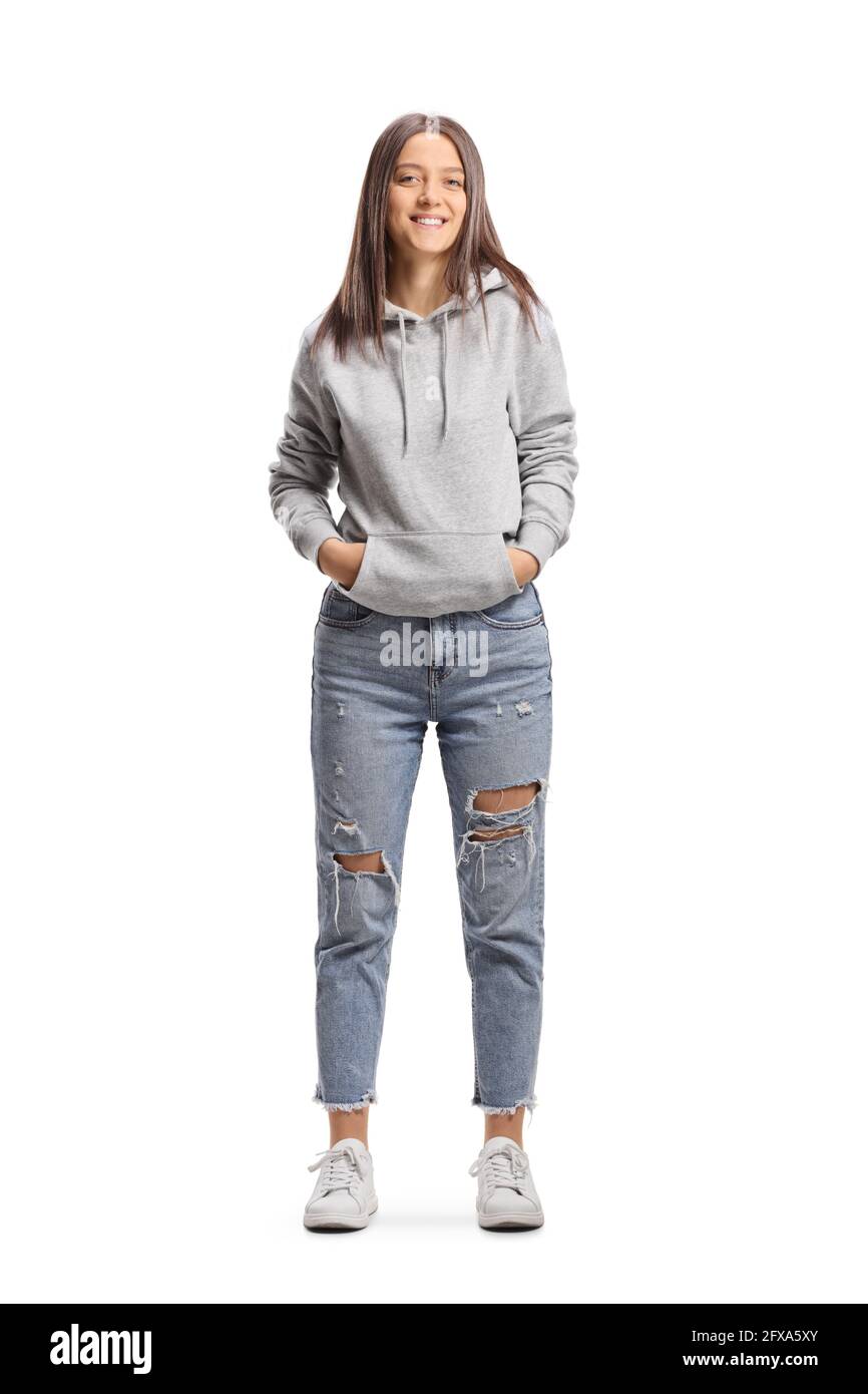 Ripped jeans and hoodie new arrivals