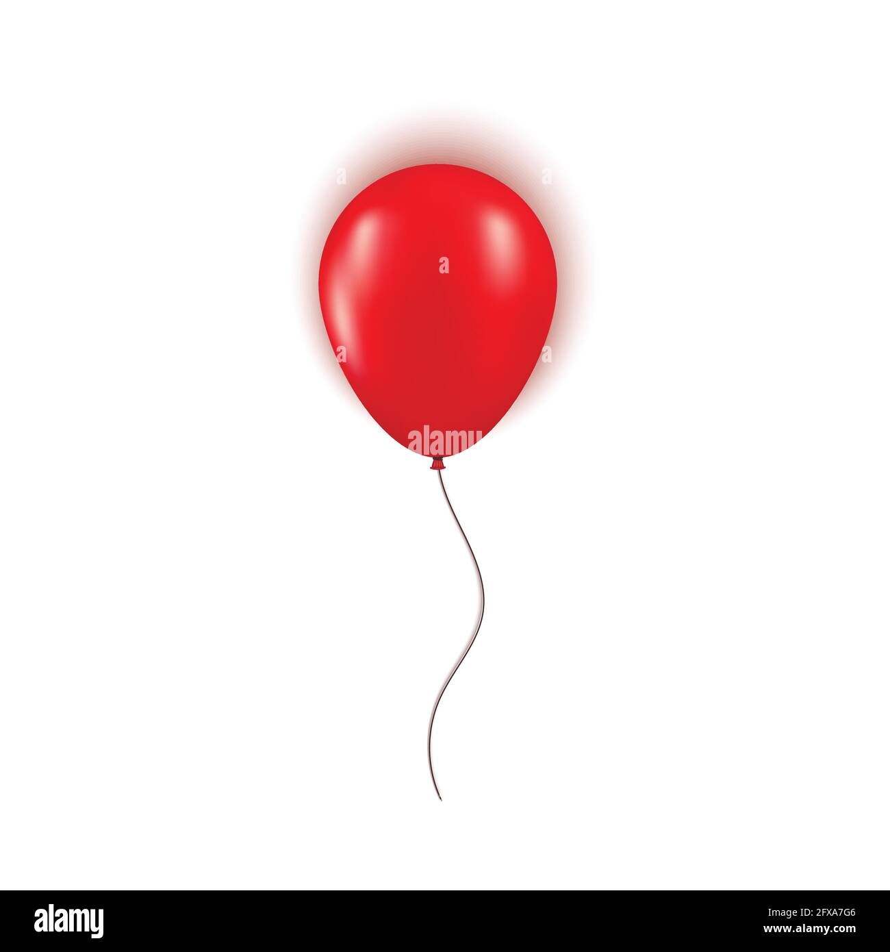 Realistic Red Balloon Isolated On White Background Design Element For Birthday Party Grand Opening Or Black Friday Sale Greeting Card Concept Stock Vector Image Art Alamy