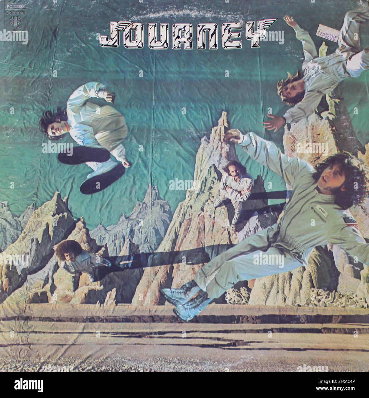 Hard rock and soft rock band, Journey band music album on vinyl record LP disc. Self-titled debut album Journey album cover Stock Photo